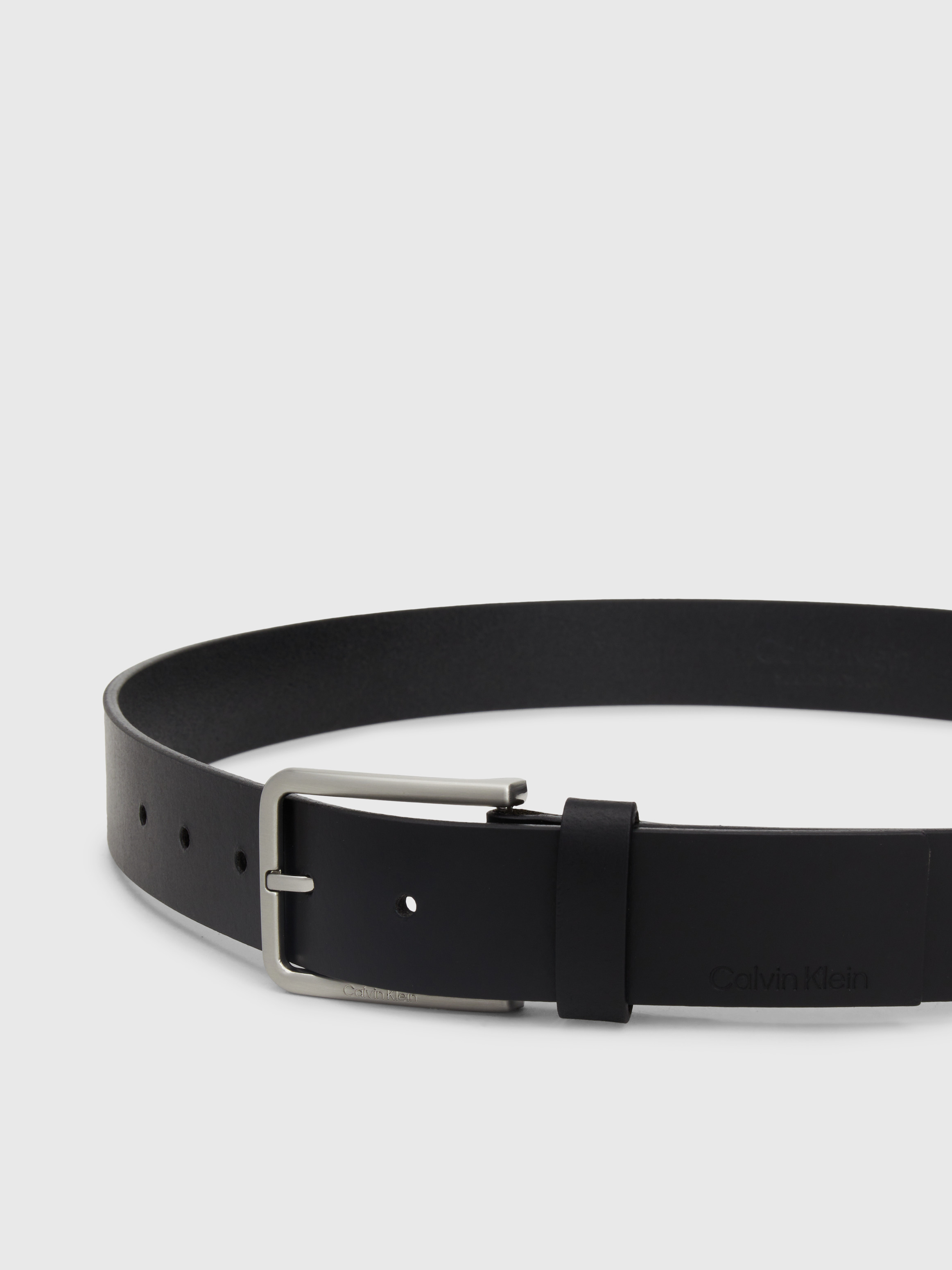 小物 CLANE LEATHER BELT BLACK Ysl Centura Cassandre Black Leather Belt With Square Buckle