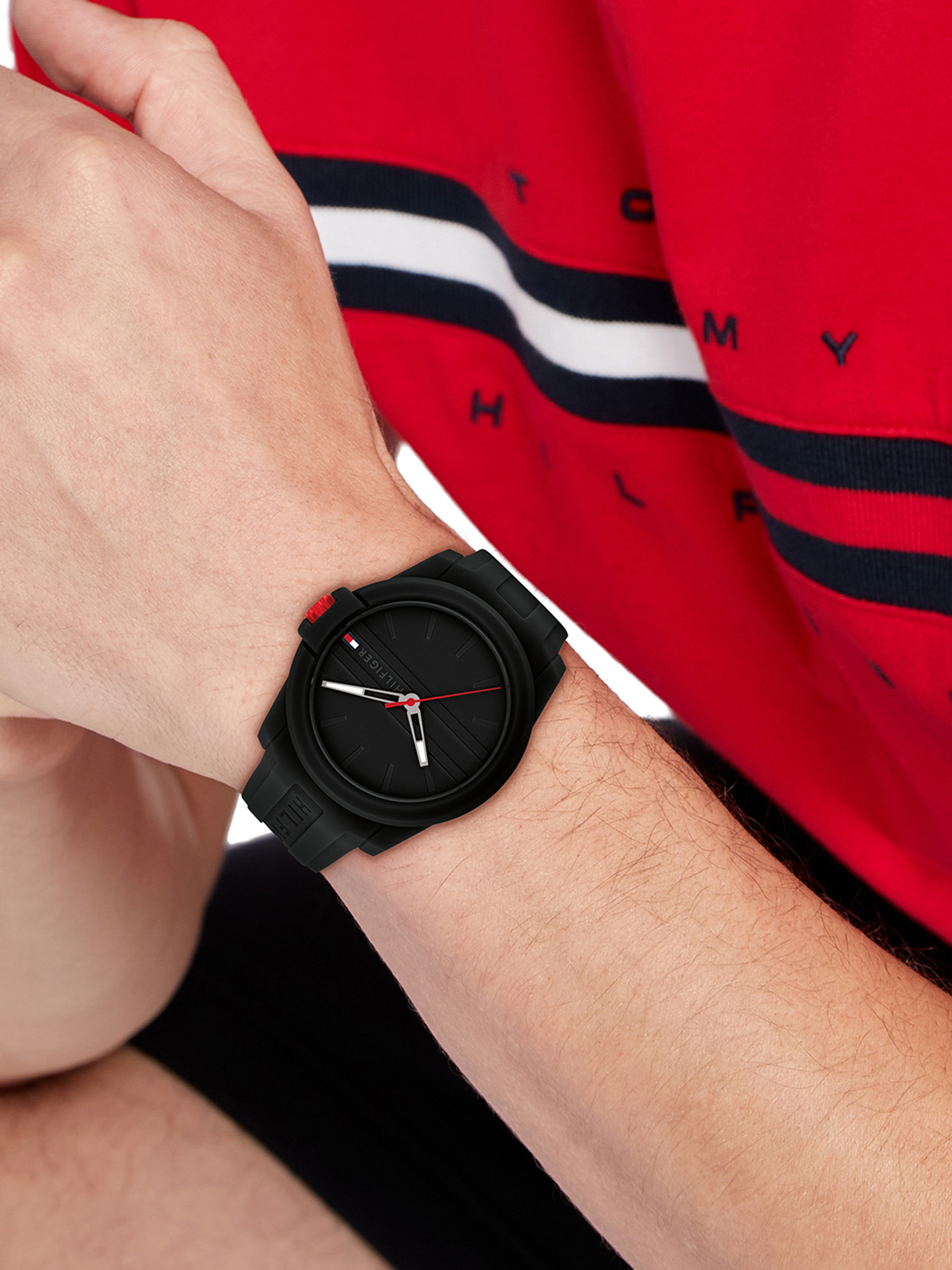Tommy hilfiger red watch sales