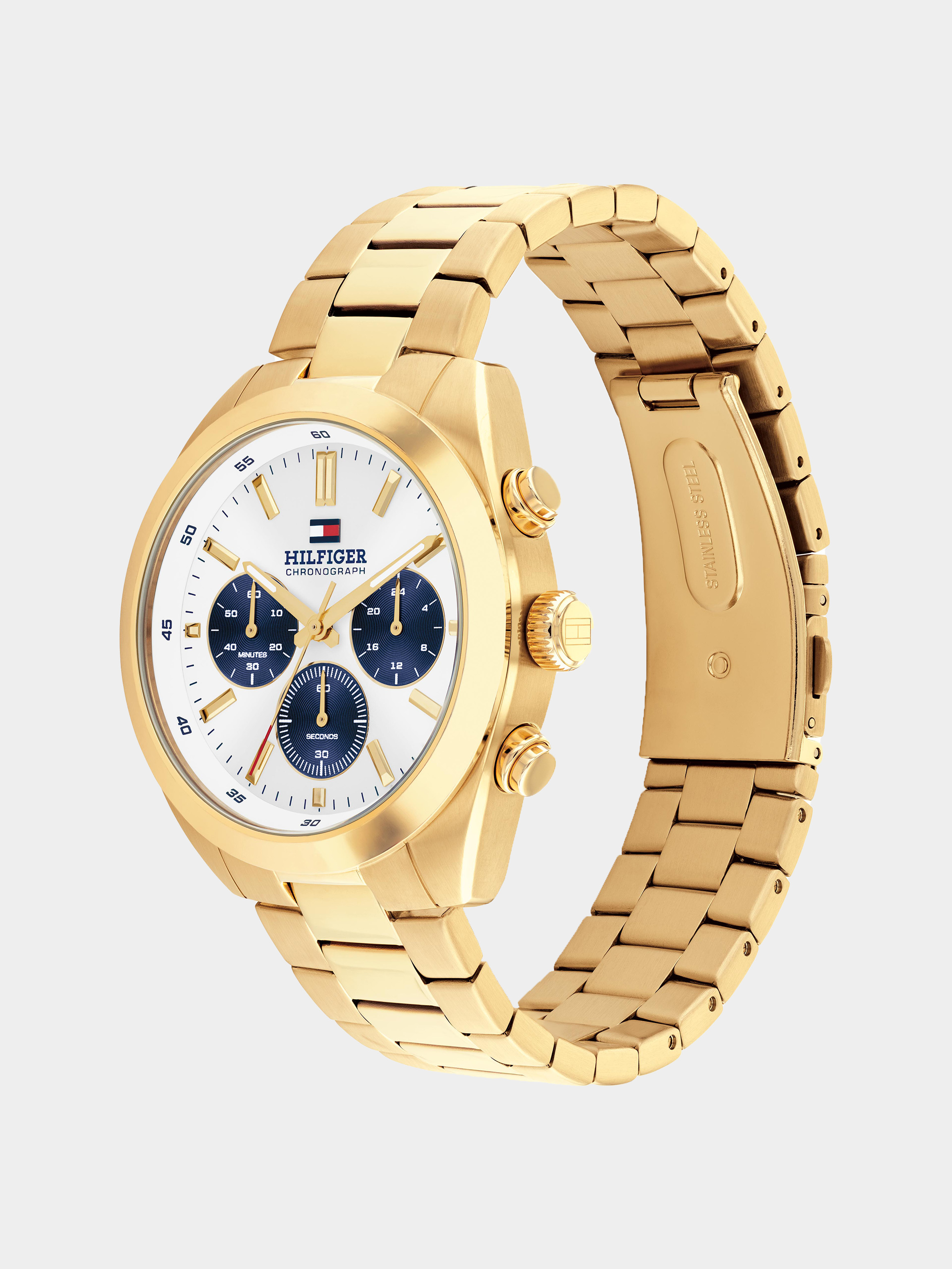 Hudson Ionic Plated Thin Gold Steel Watch