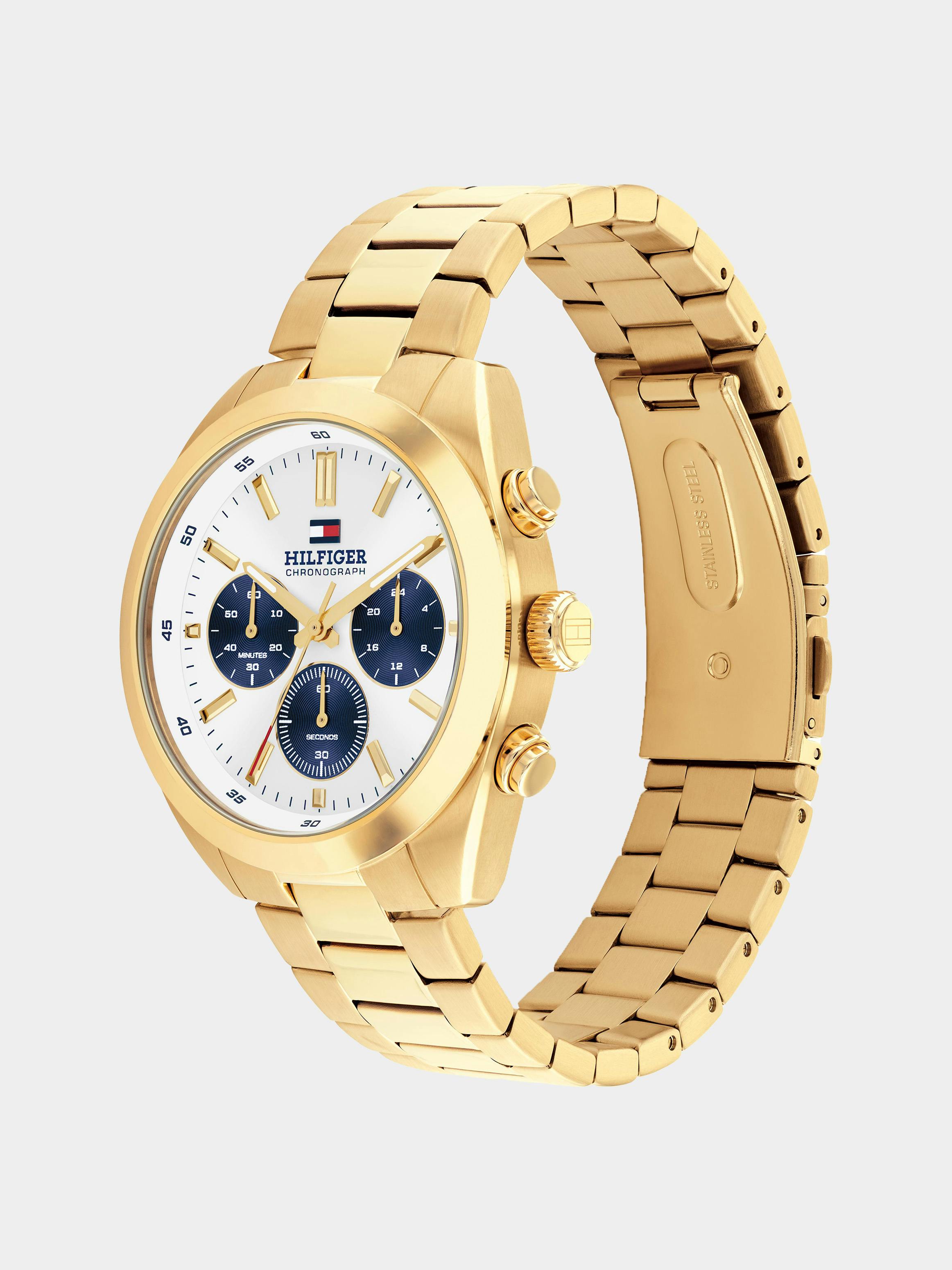 Hudson Ionic Plated Thin Gold Steel Watch Watches Tommy Hilfiger