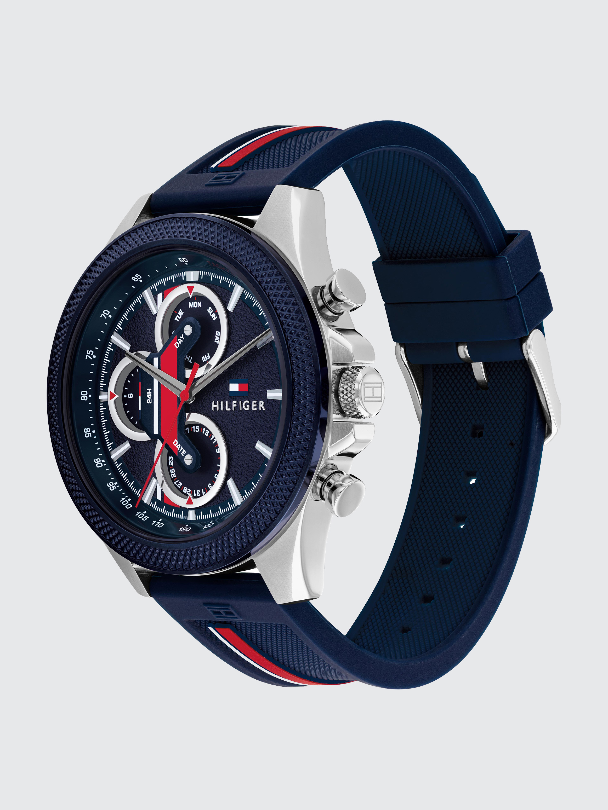 Tommy Hilfiger Clark Multiple Color Silicone Navy Dial Watch