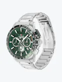 Bank Stainless Steel Green Aluminum Watch