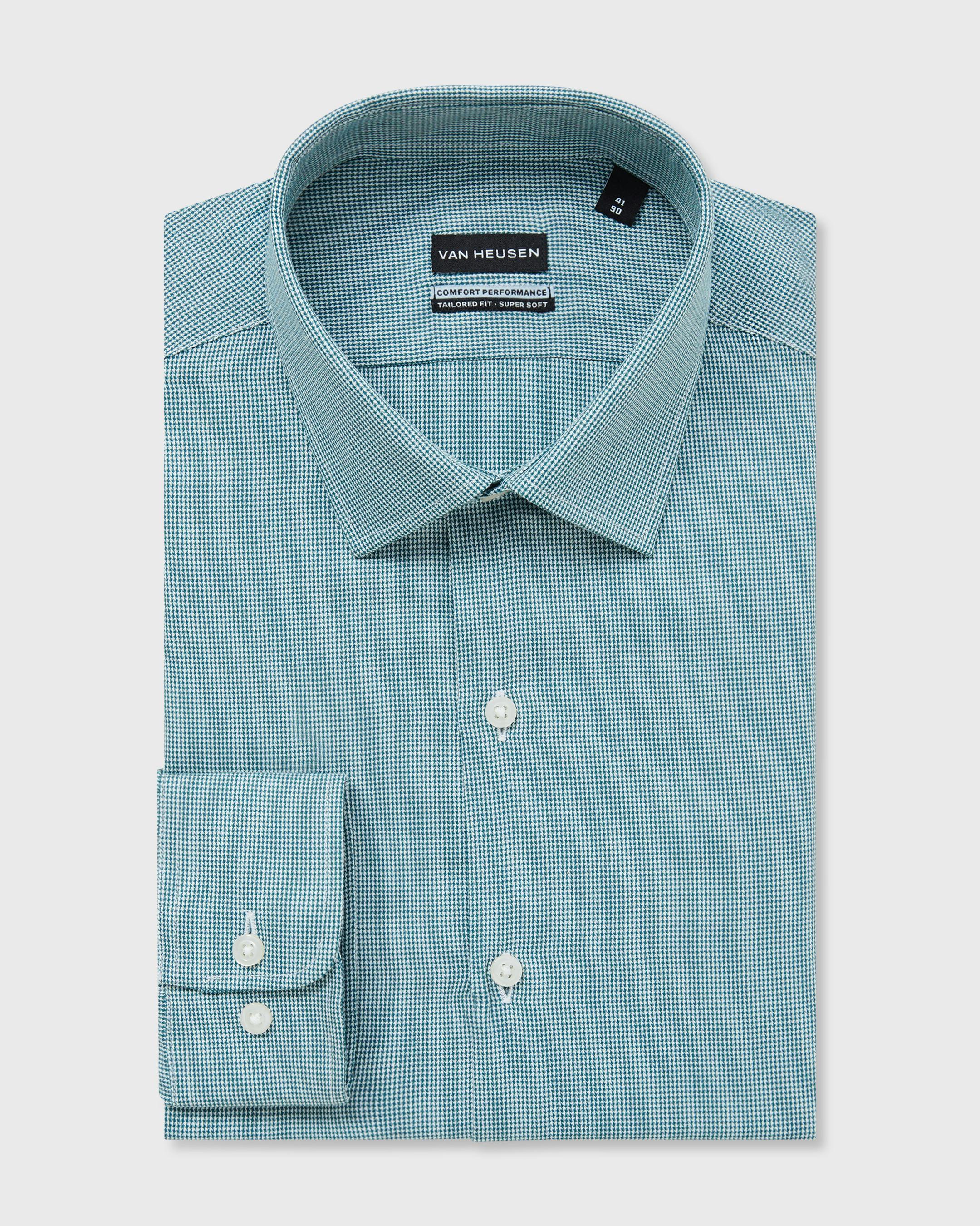 van heusen men's classic fit herringbone dress shirt Cronbie Long Sleeve Stain Shield Shirt Herringbone Print