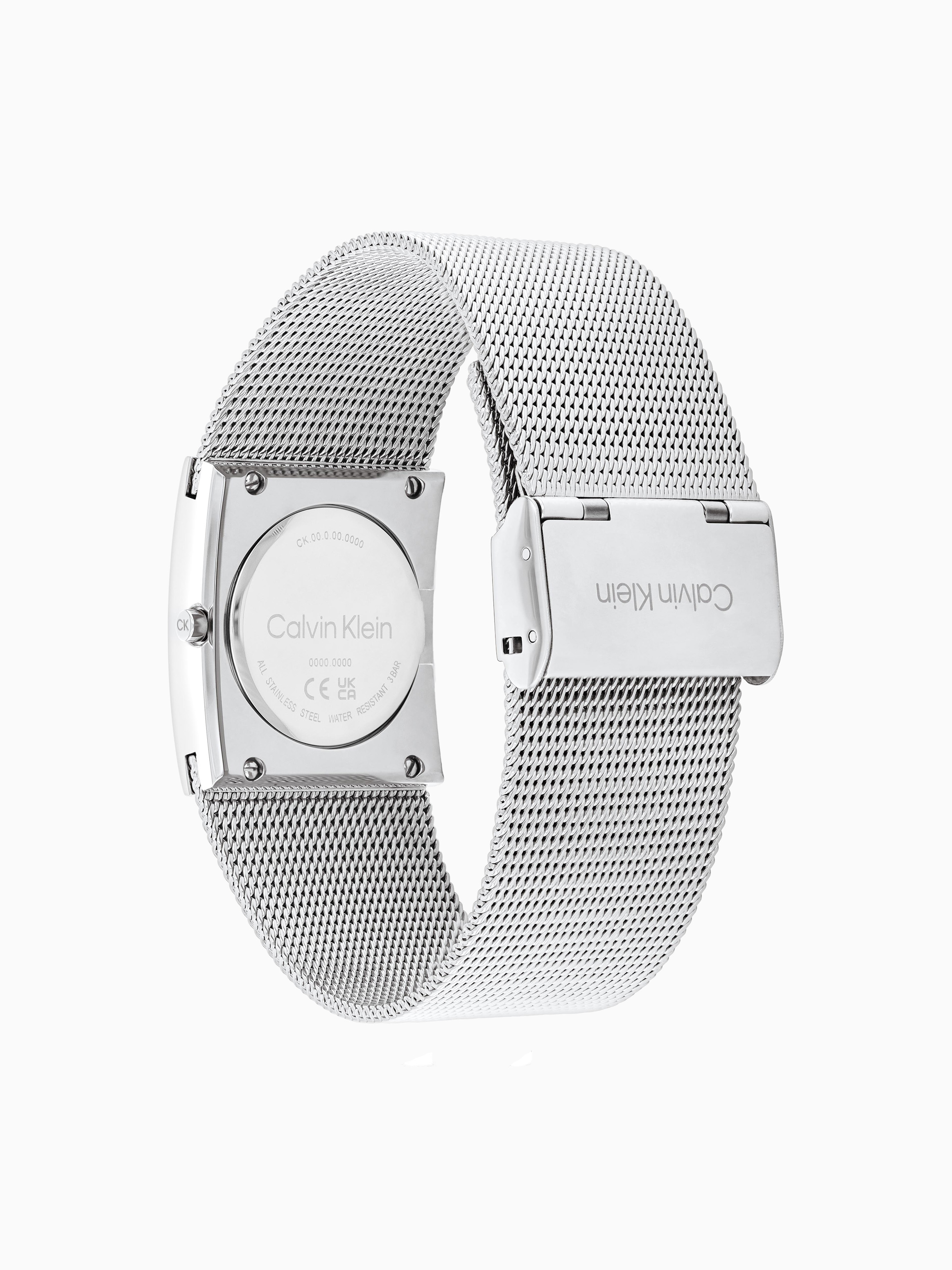 Pulse Stainless Steel Black Dial Watch Calvin Klein