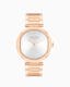 Sensation Ionic Plated Rose Gold Steel Silver Dial Watch