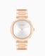 Sensation Ionic Plated Rose Gold Steel Silver Dial Watch