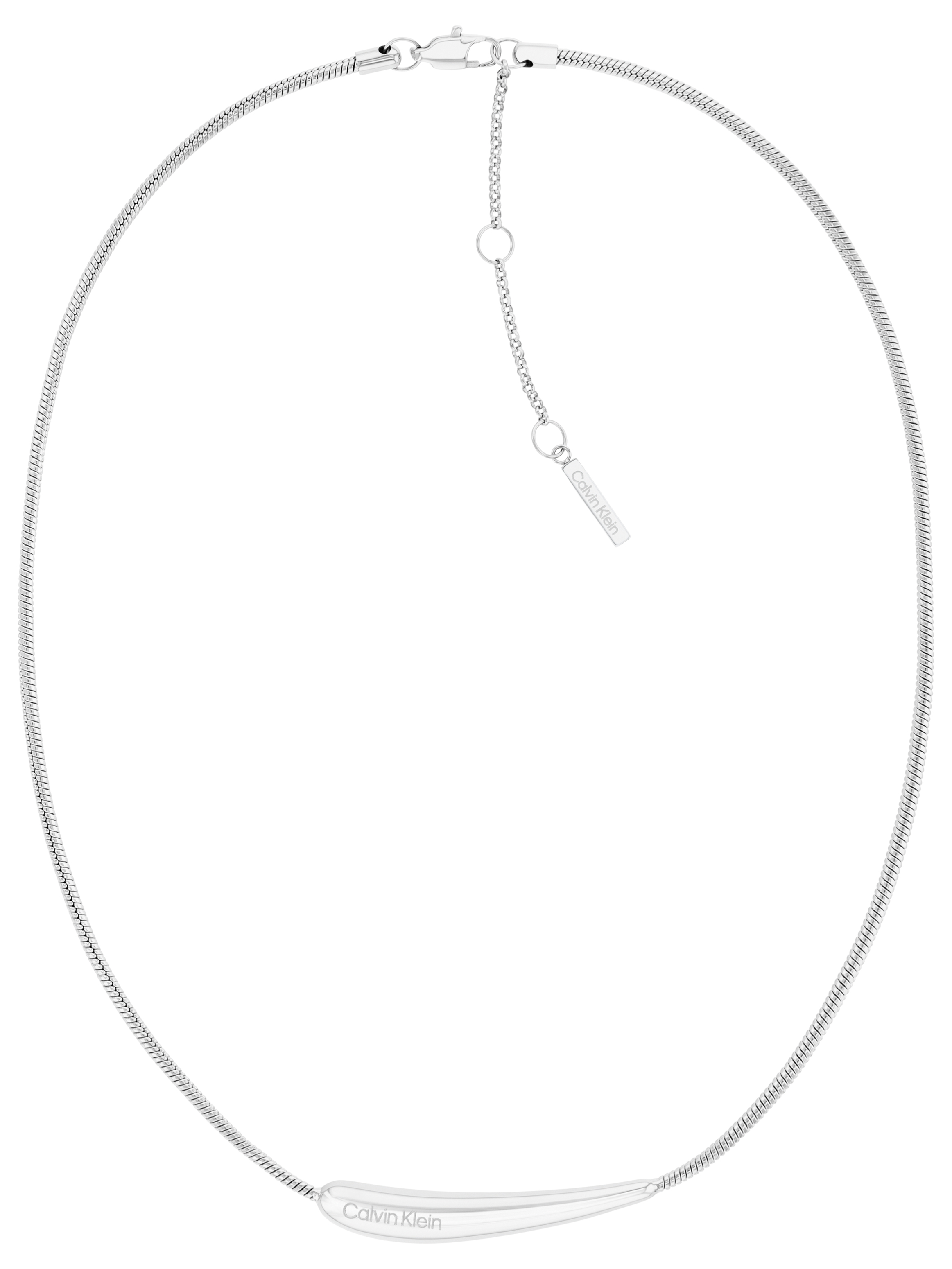 Elongated Drop Pendant Necklace