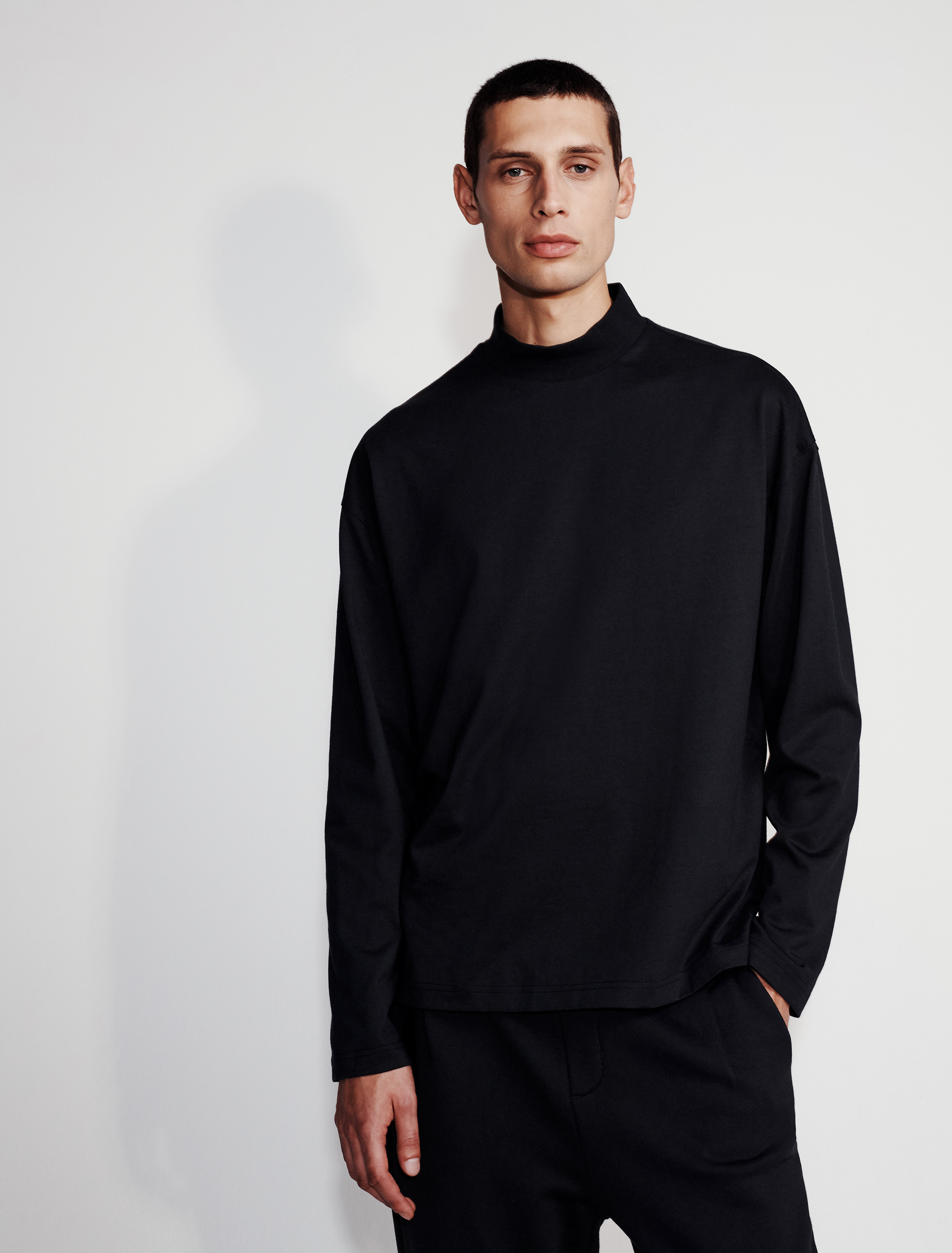 Heavy Cotton Mockneck Tee | Calvin Klein