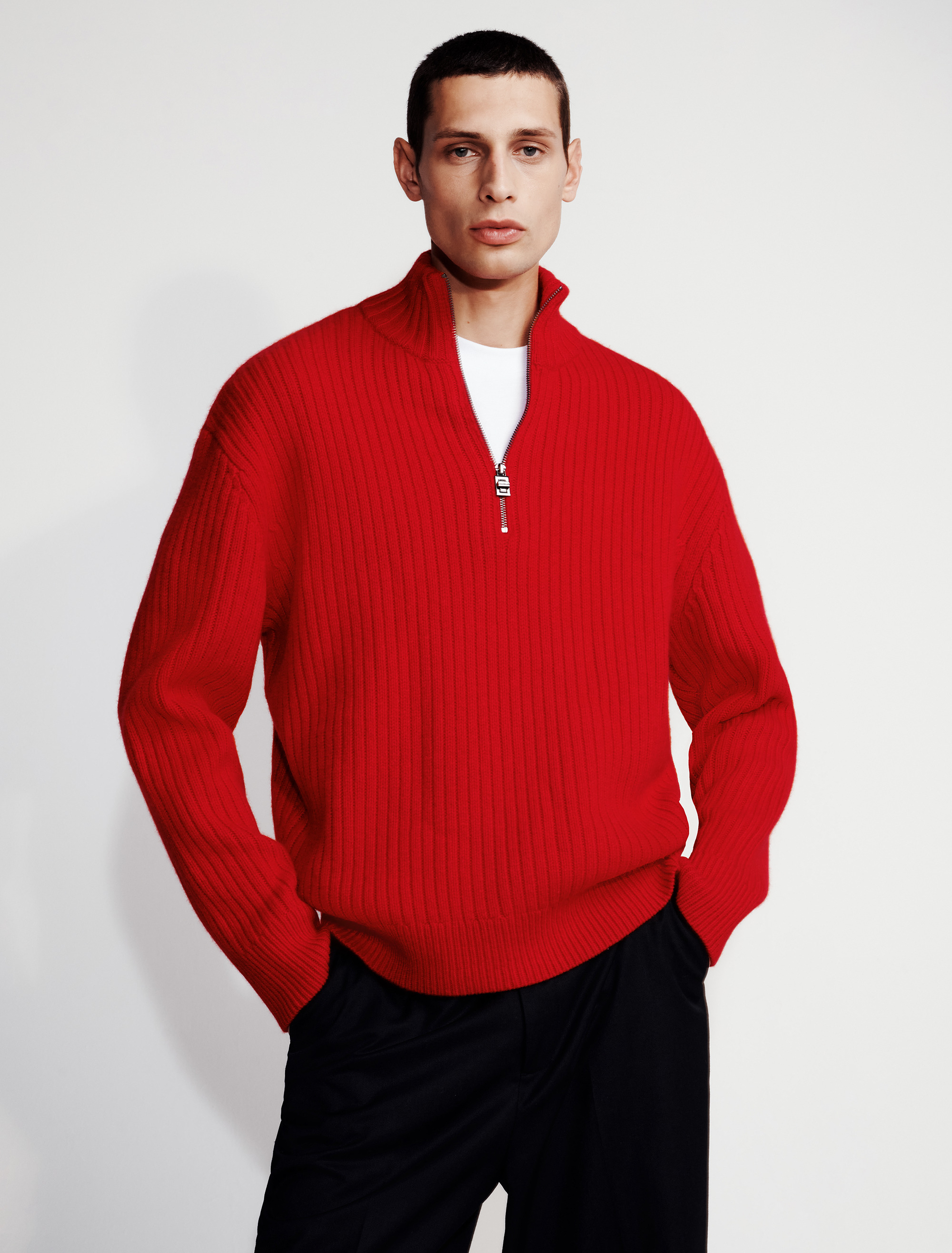 Ribbed Quarter Zip Jumper | Calvin Klein Ribbed Quarter Zip Jumper | Calvin Klein