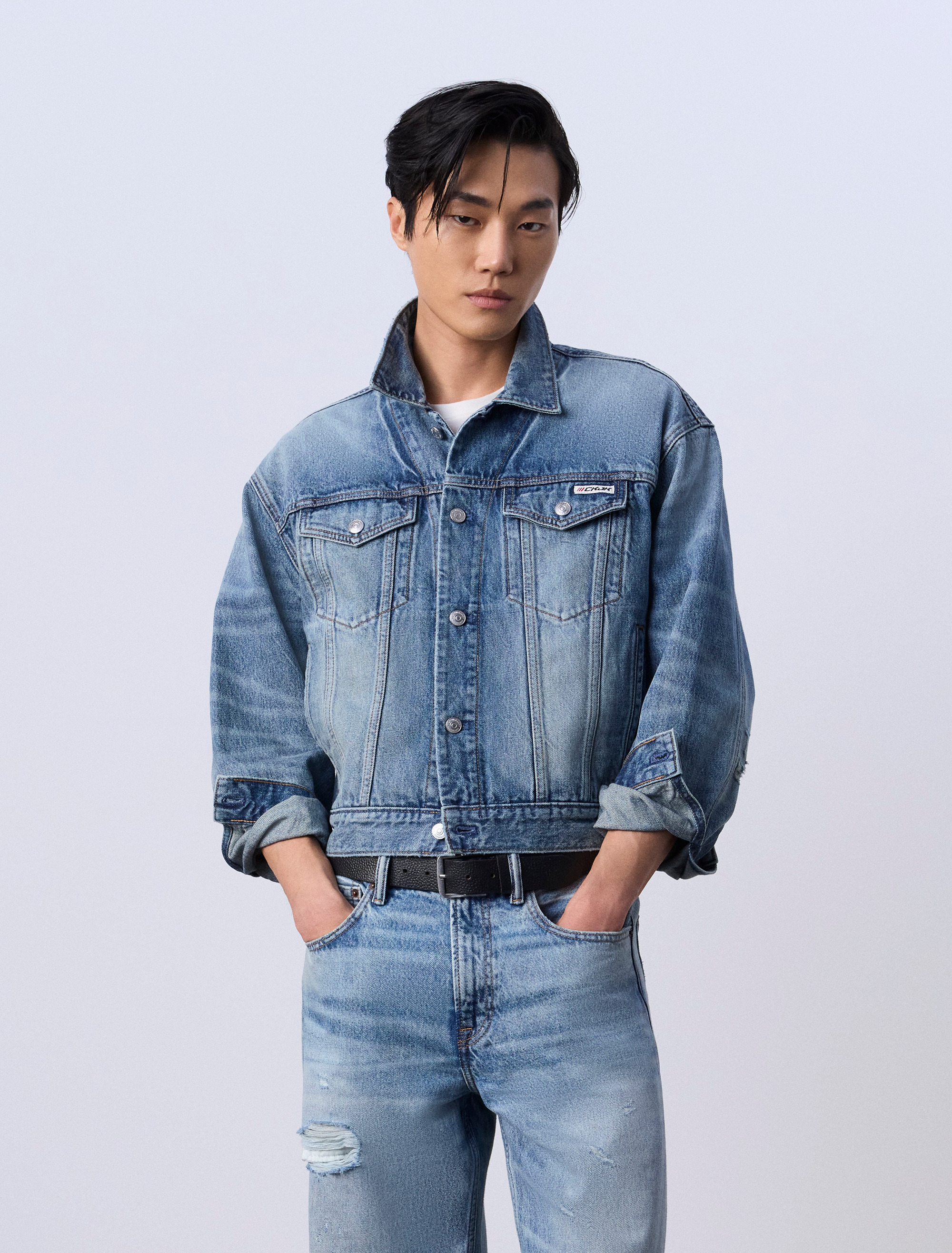 Jung Kook for Calvin Klein 90s Denim Trucker Jacket | Calvin Klein