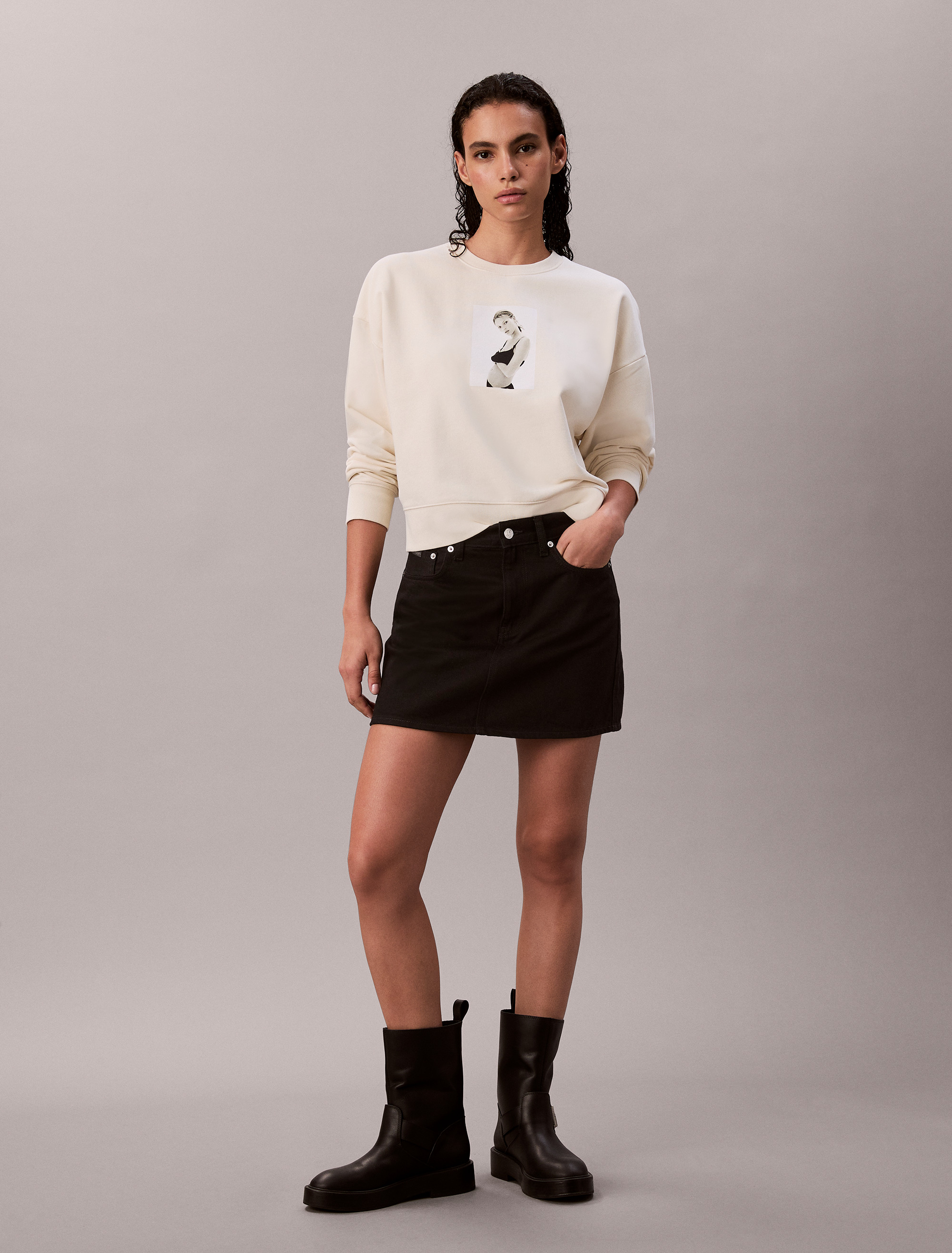 Kate Moss Terry Graphic Relaxed Sweatshirt