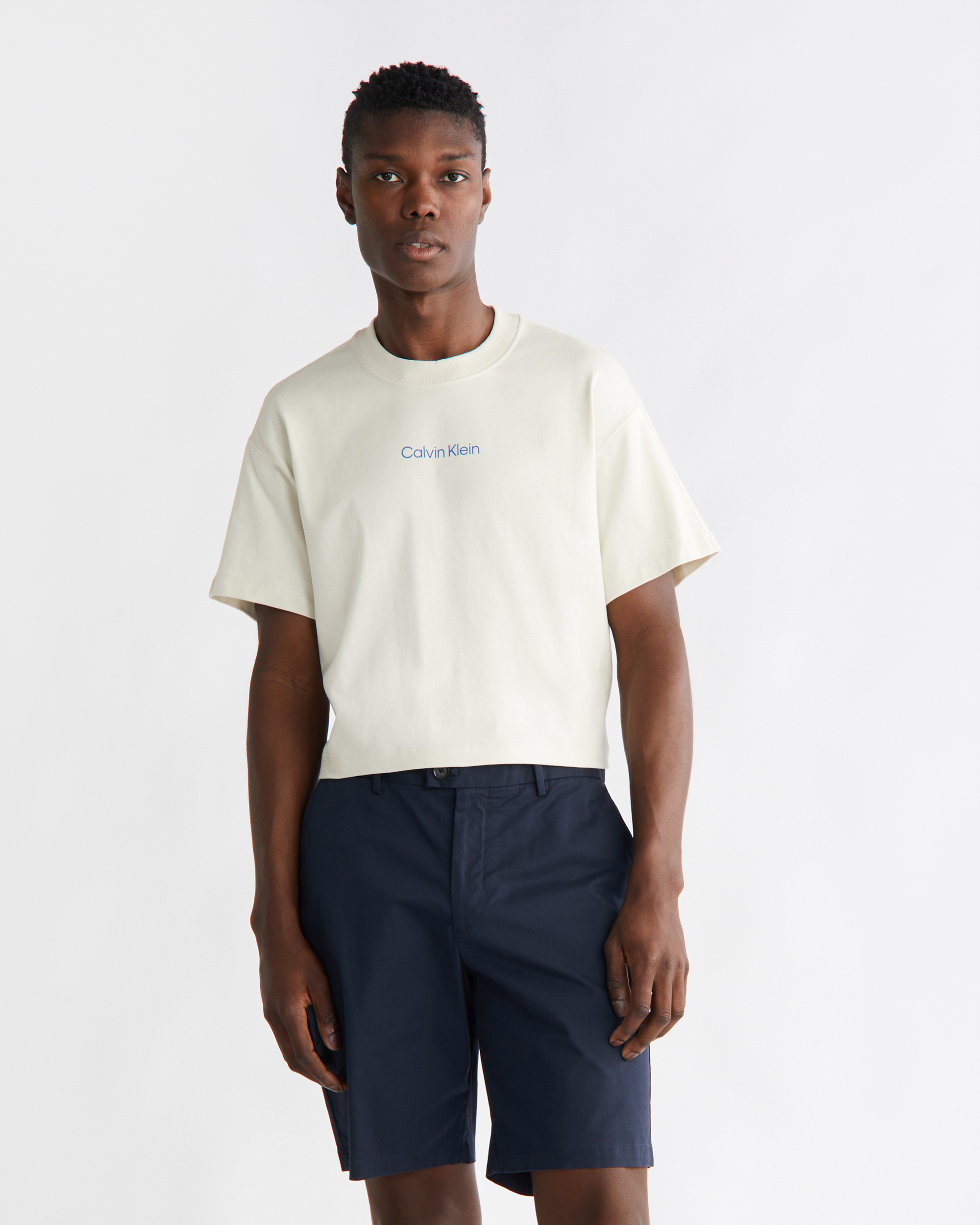 Calvin klein shrunken clearance t shirt