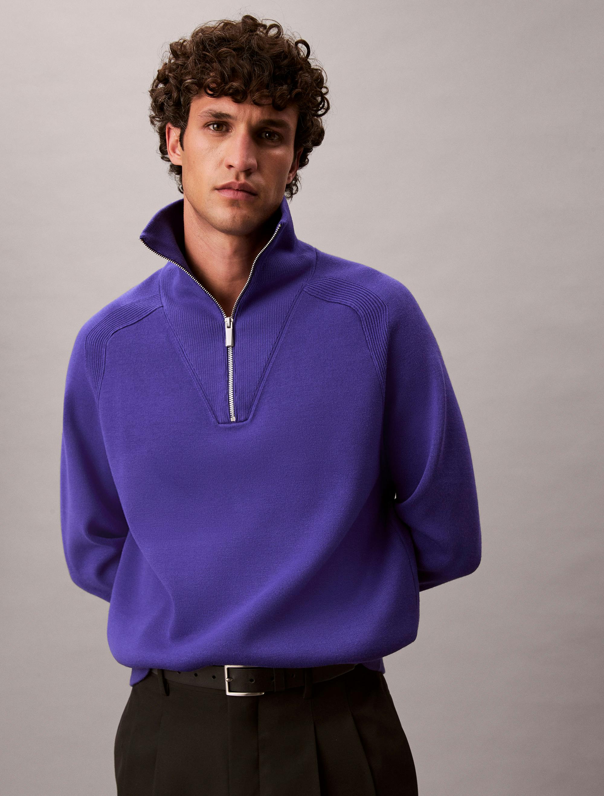 Tech Knit Quarter Zip Jumper | Calvin Klein