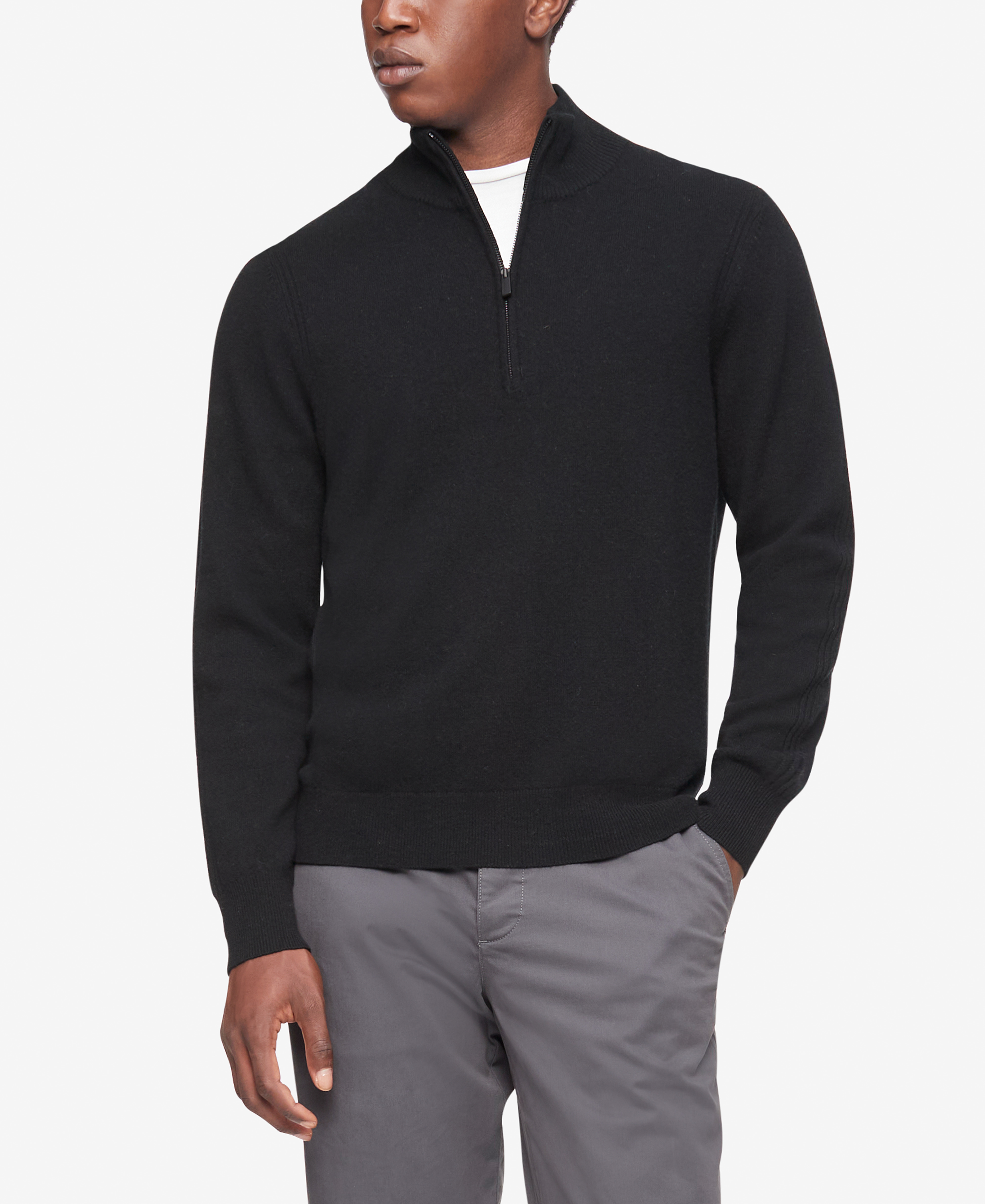 Merino Wool Quarter Zip Sweater Knitwear Calvin Klein