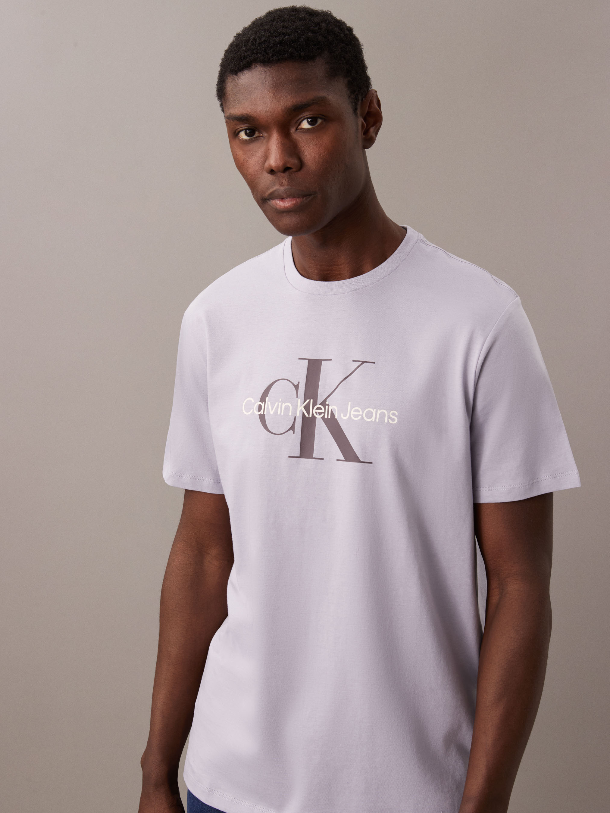 Embroidered Monogram Logo T-Shirt | Calvin Klein Embroidered Monogram Logo T-Shirt | Calvin Klein