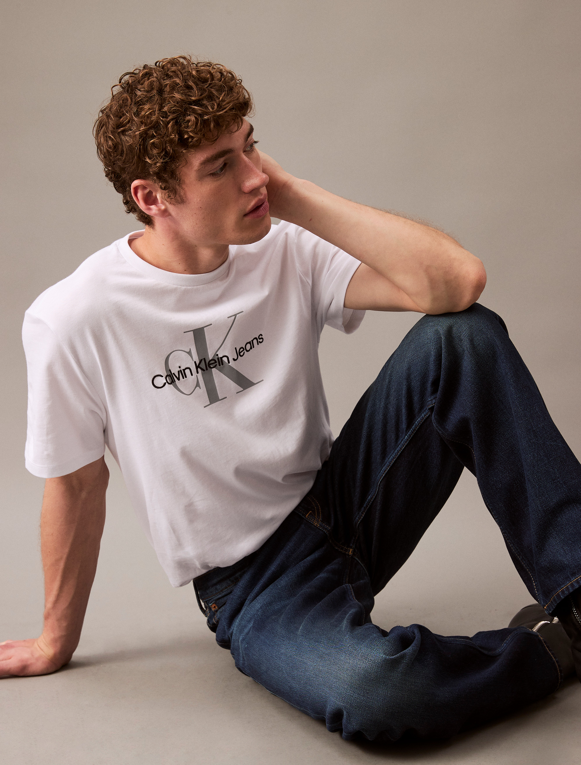 Embroidered Monogram Logo T-Shirt | Calvin Klein