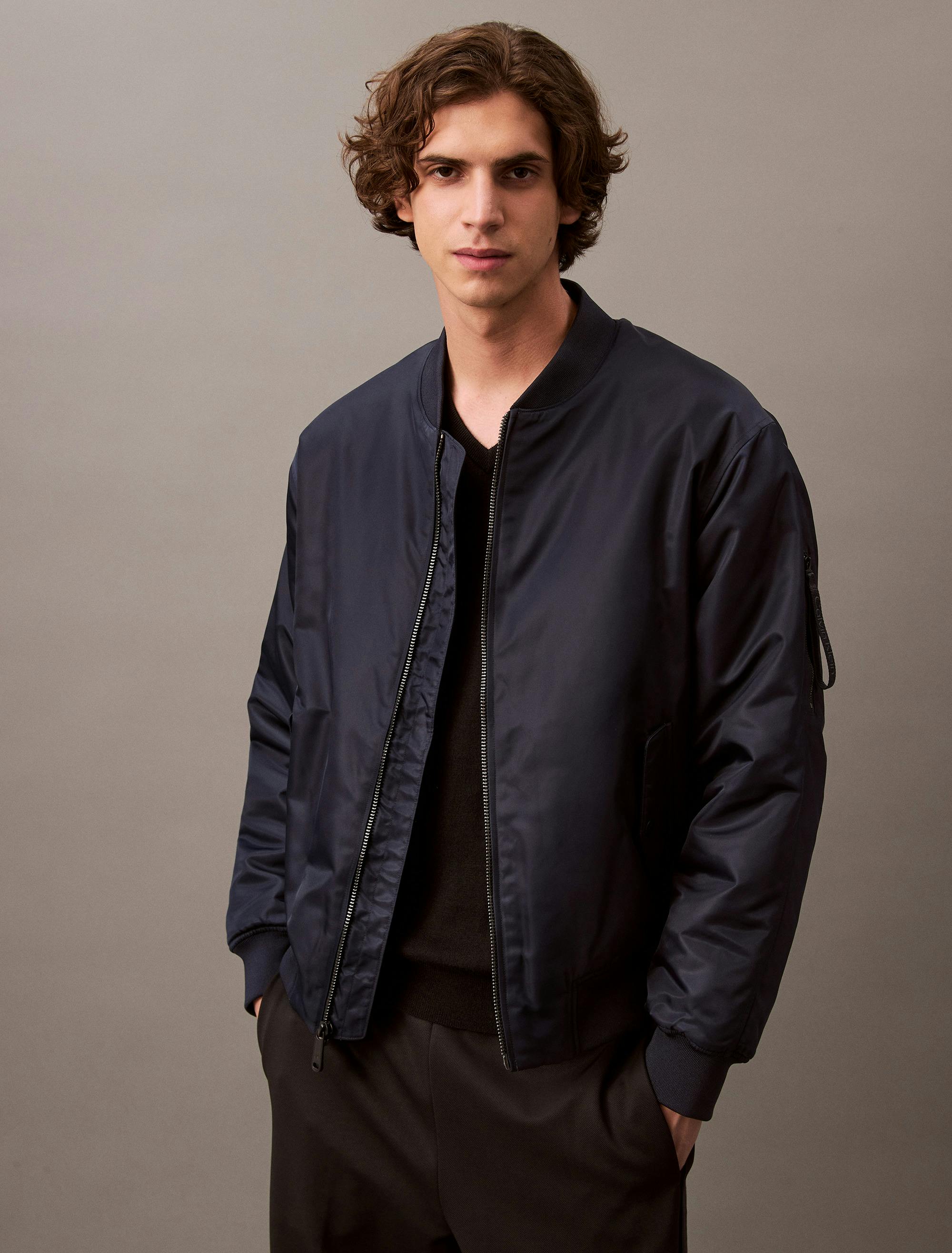 Padded Nylon Bomber Jacket Calvin Klein