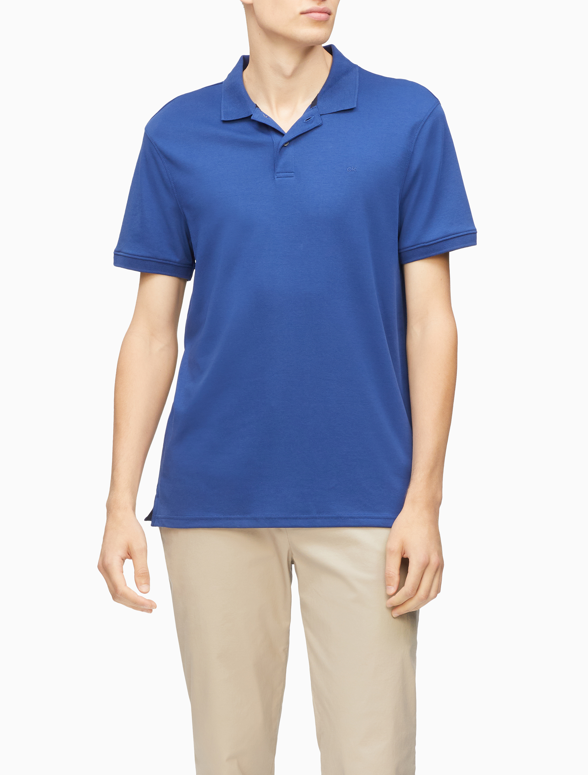 Calvin klein men's liquid touch interlock polo on sale