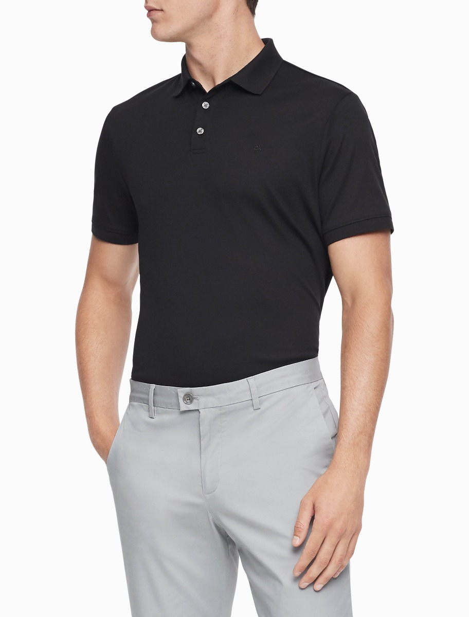 liquid cotton polo shirt