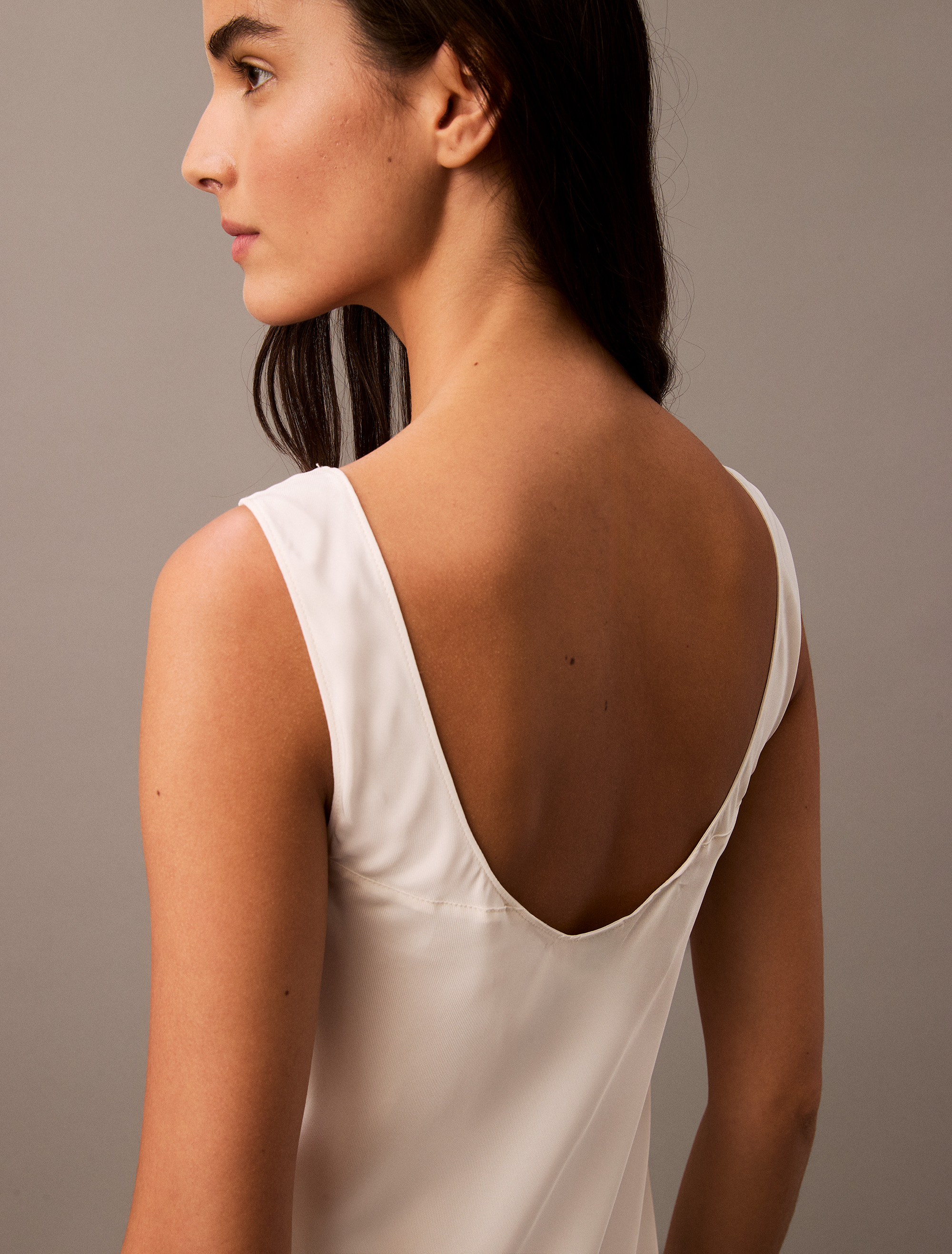 Satin Midi Slip Dress Calvin Klein