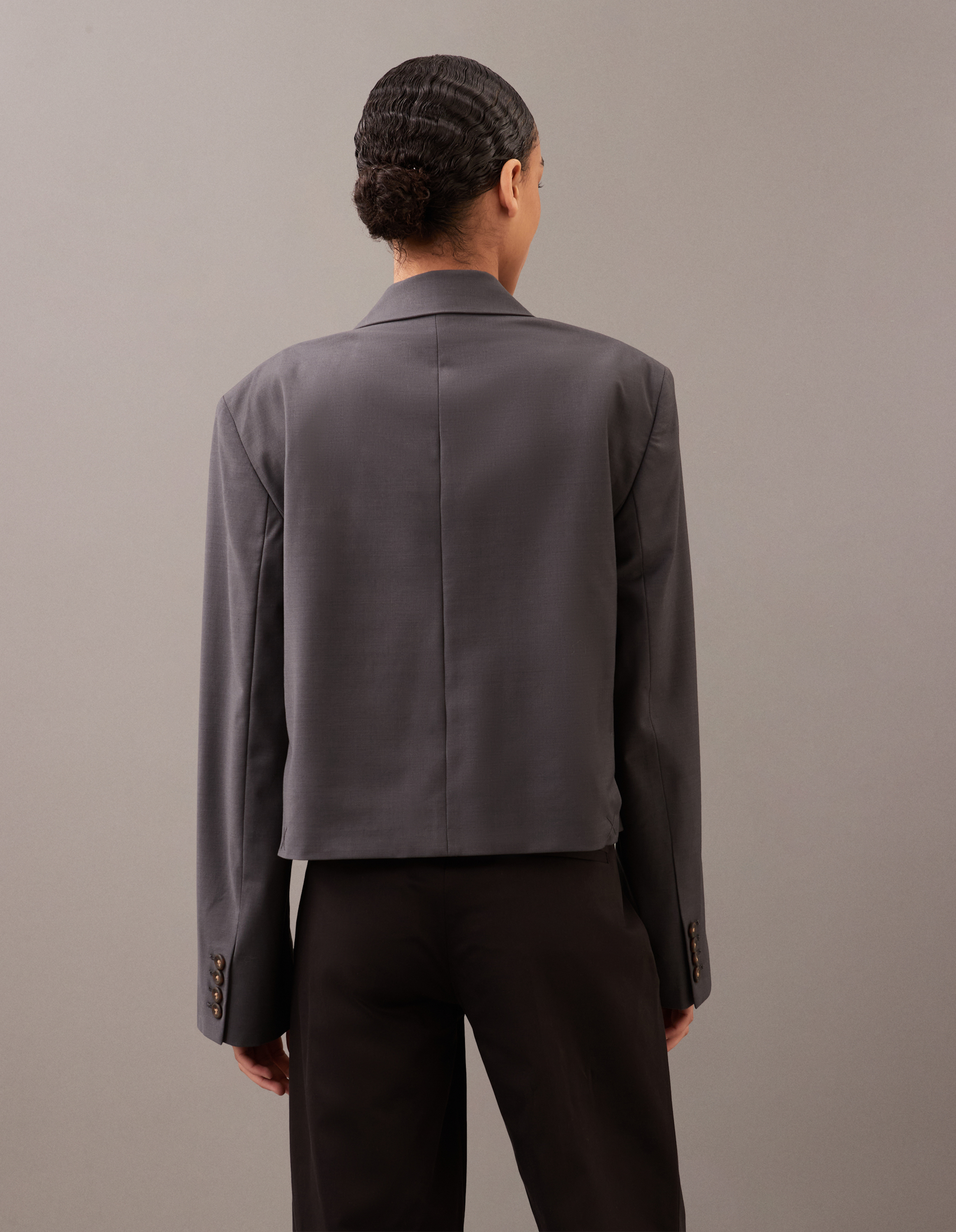 2plan Le Berry Mac crop blazer グレー M Komplety - Clabre