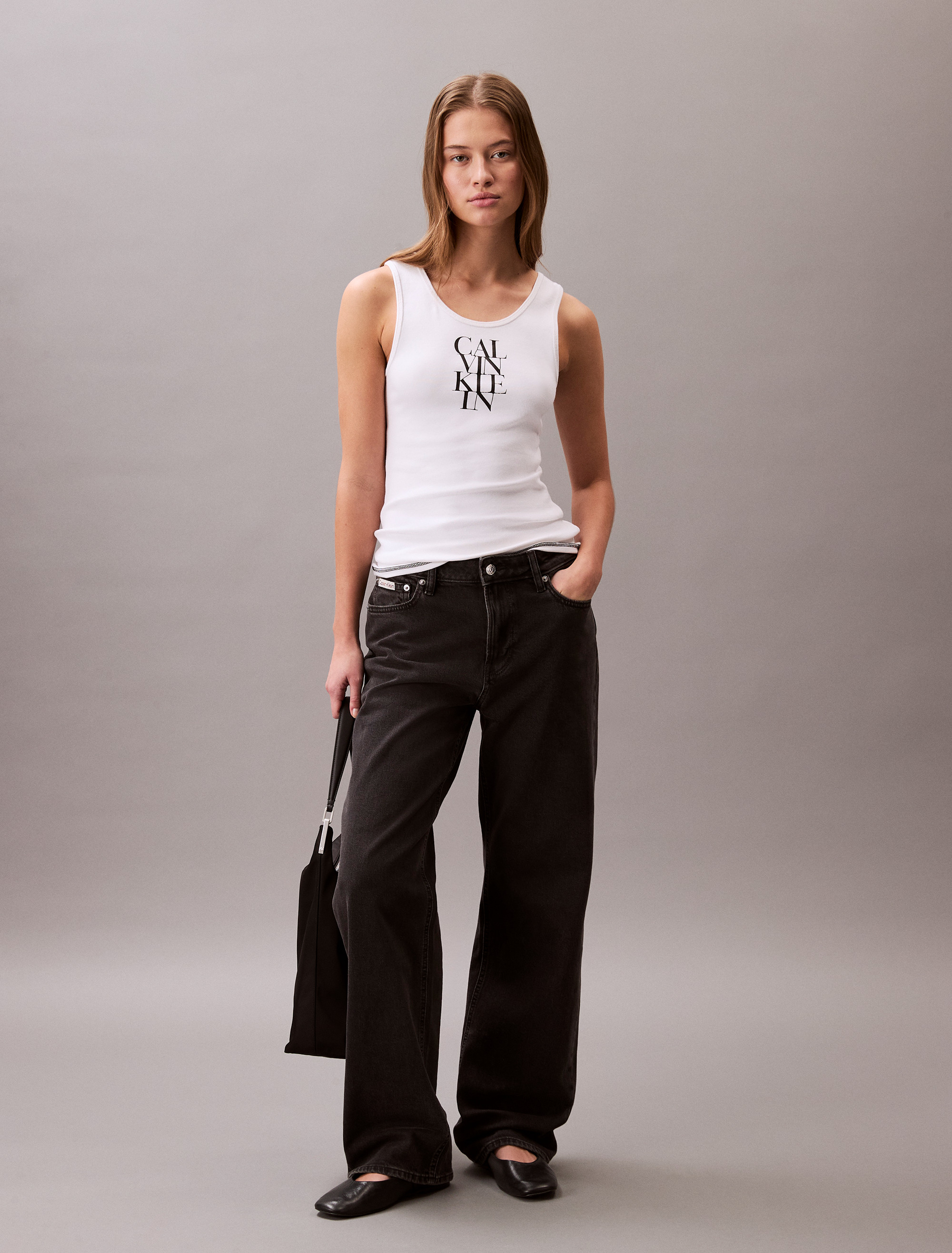 Logo Graphic Ribbed Tank Top | Calvin Klein
