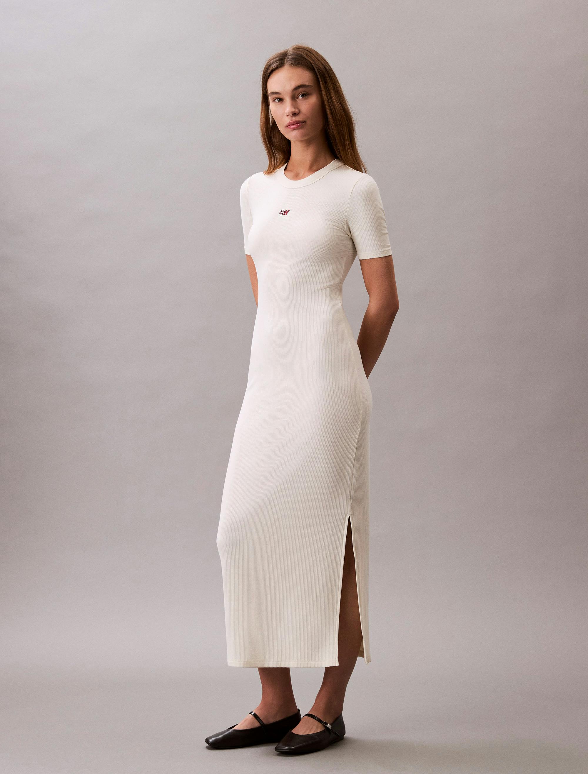 modal midi dress Women's Sola A-line Round Neck Modal Midi Dress S/M/L Yellow/Pink MEAN BLVD Yellow / S
