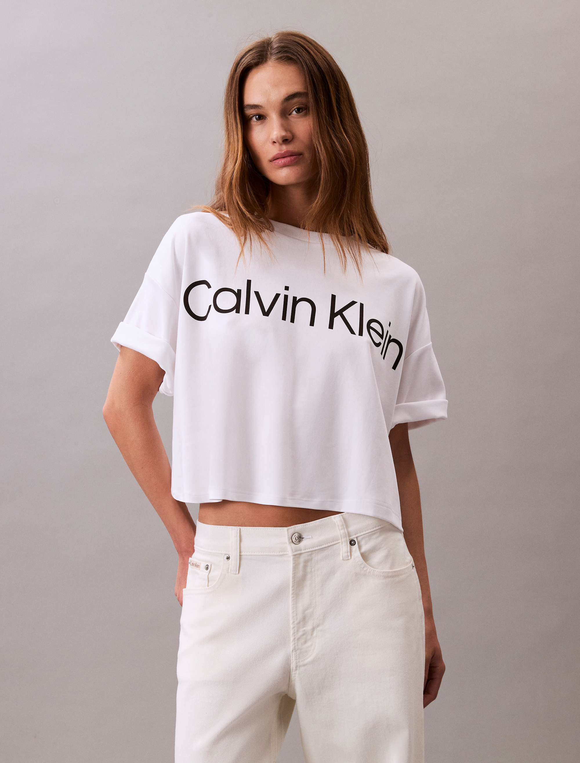 Logo Graphic Boxy Cropped T-Shirt