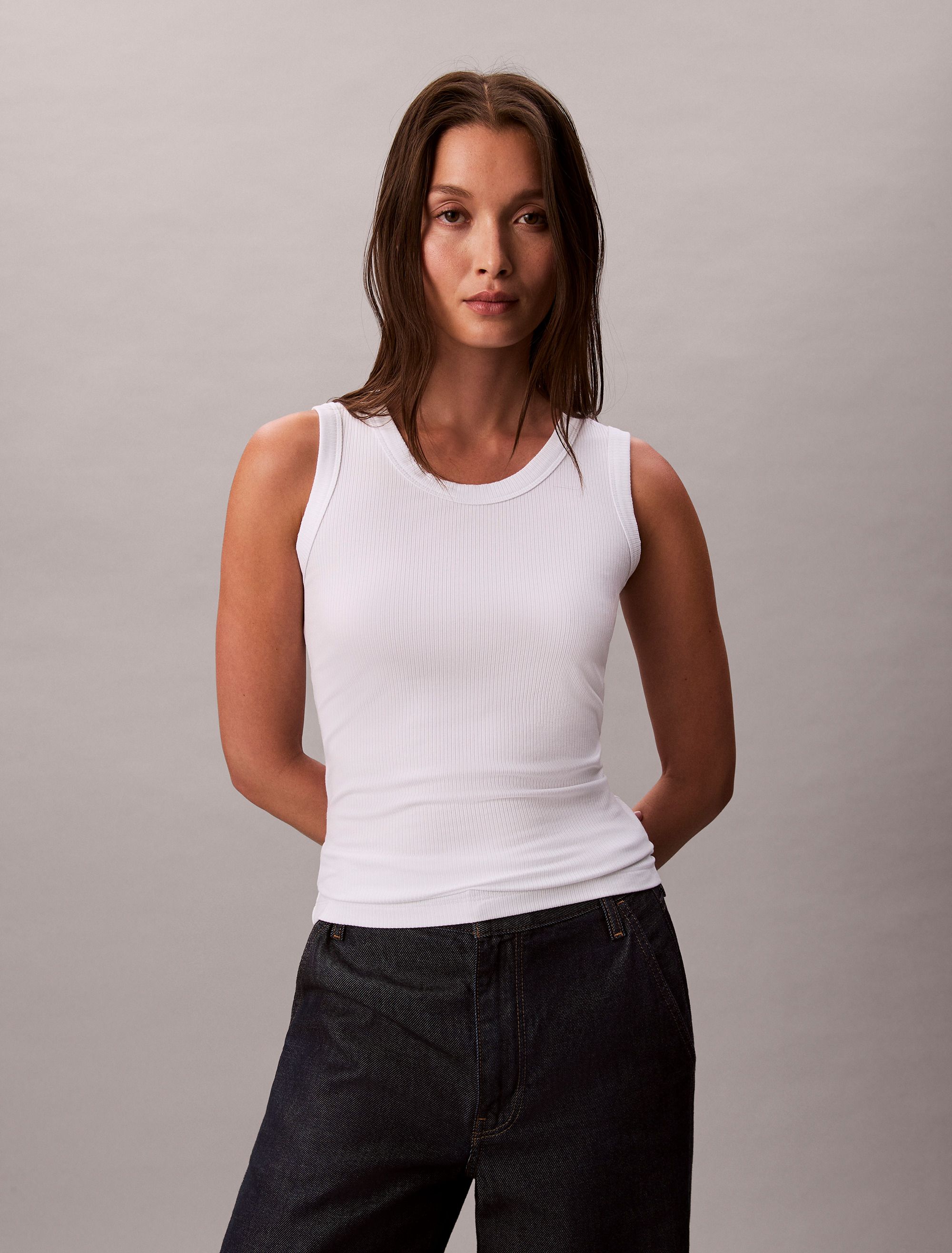 Cotton Jersey Scoopneck Tank Top