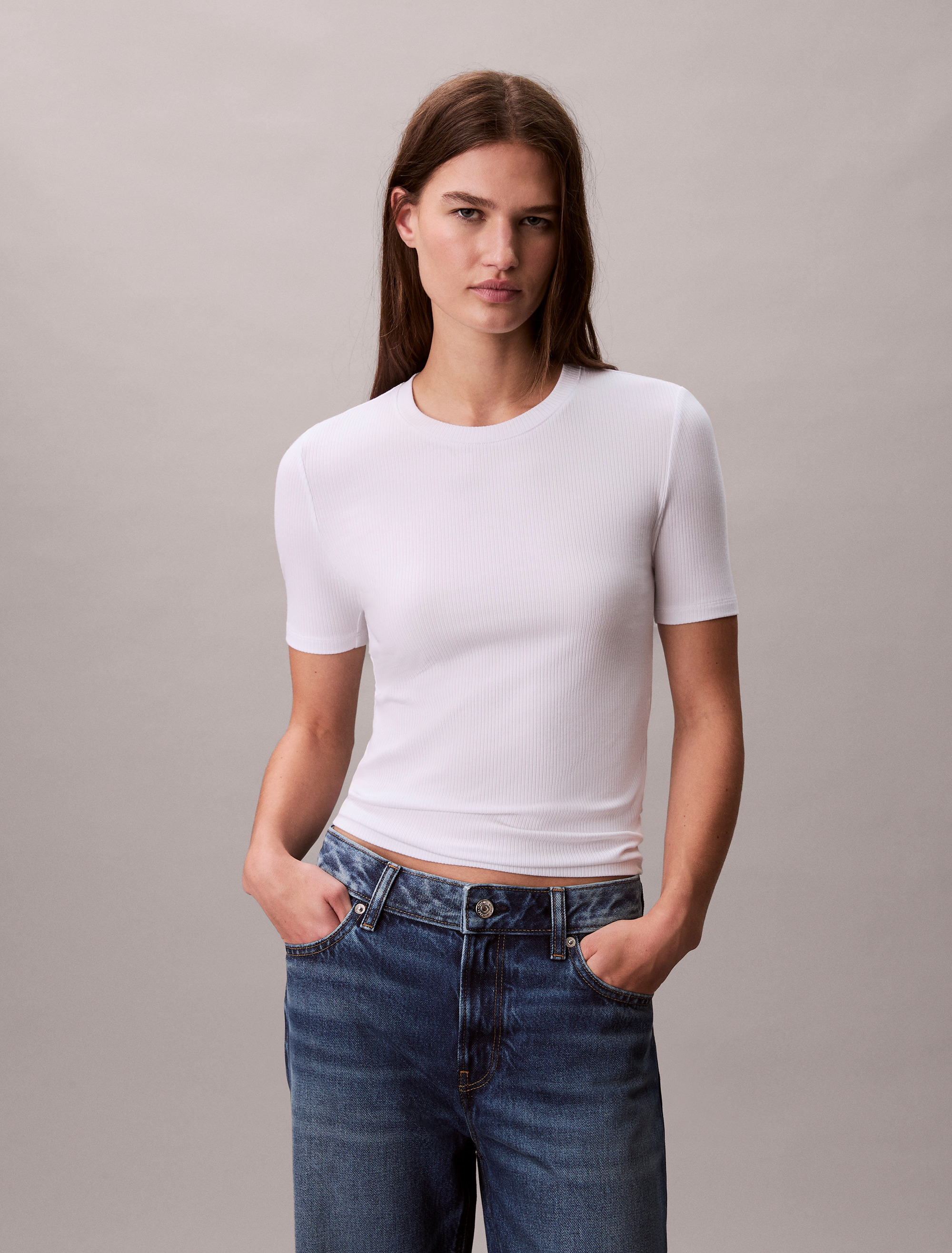 Modal Rib Crewneck Tee