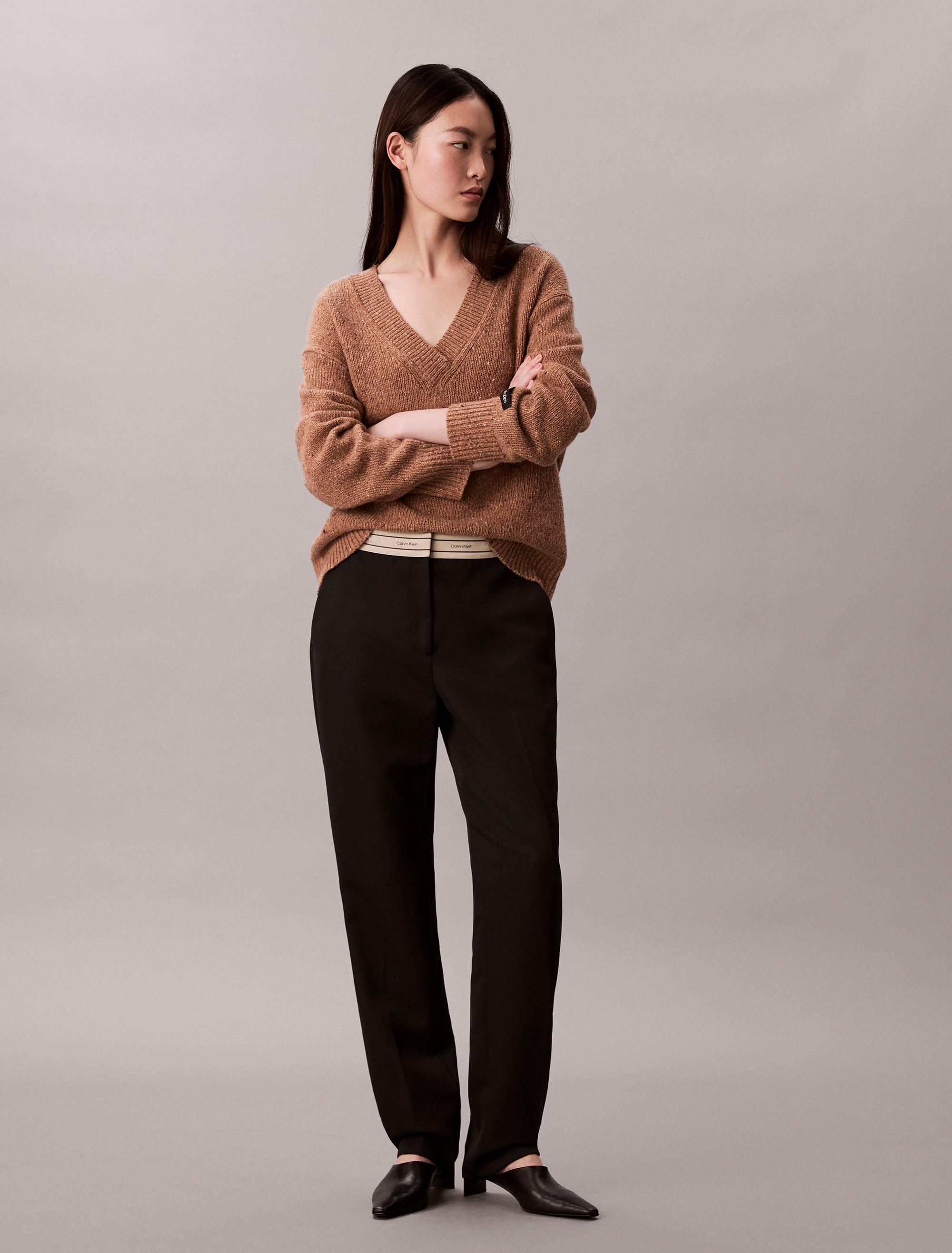 Chunky Relaxed V-Neck Jumper