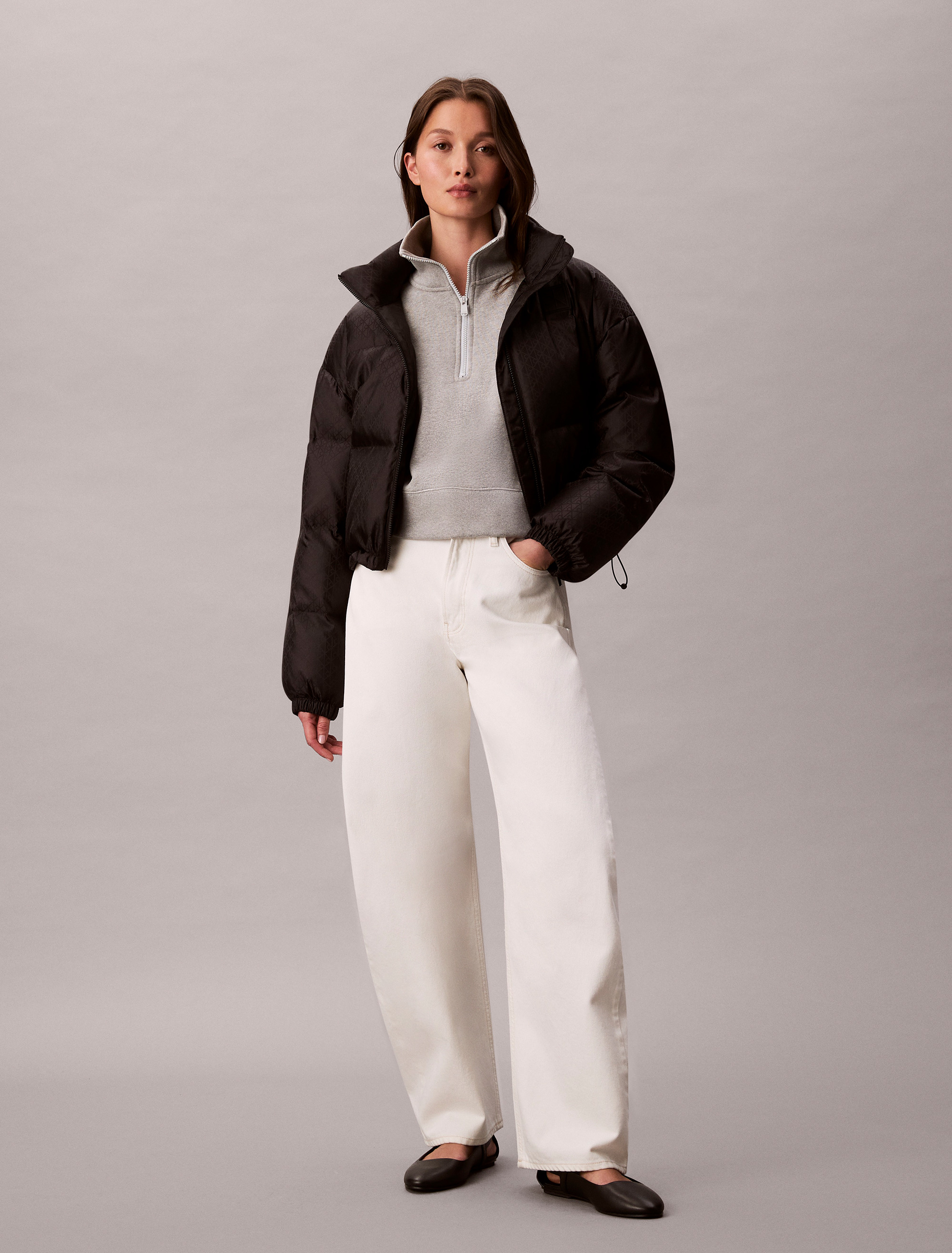 Allover Emblem Logo Puffer Jacket