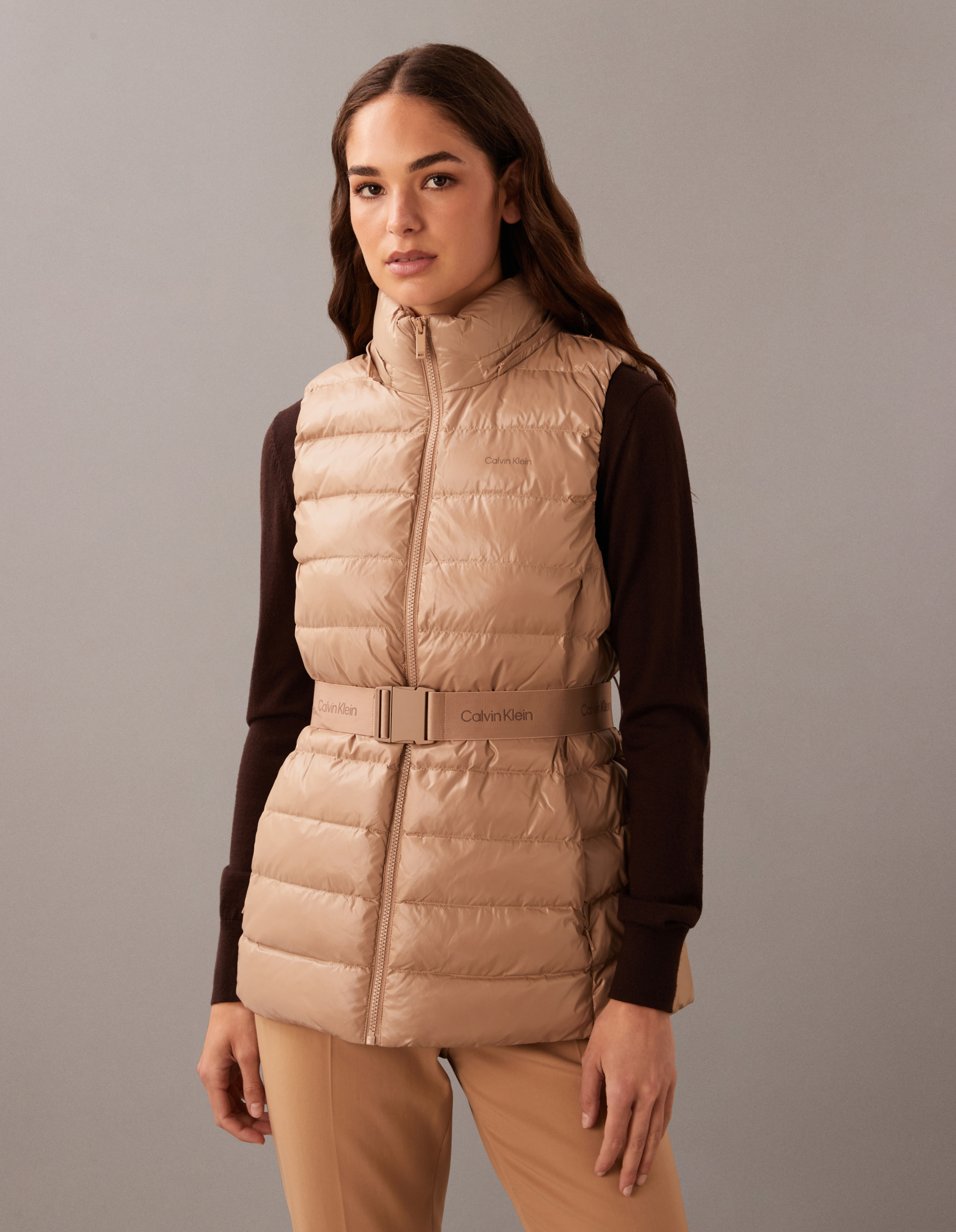 Belted Puffer Vest