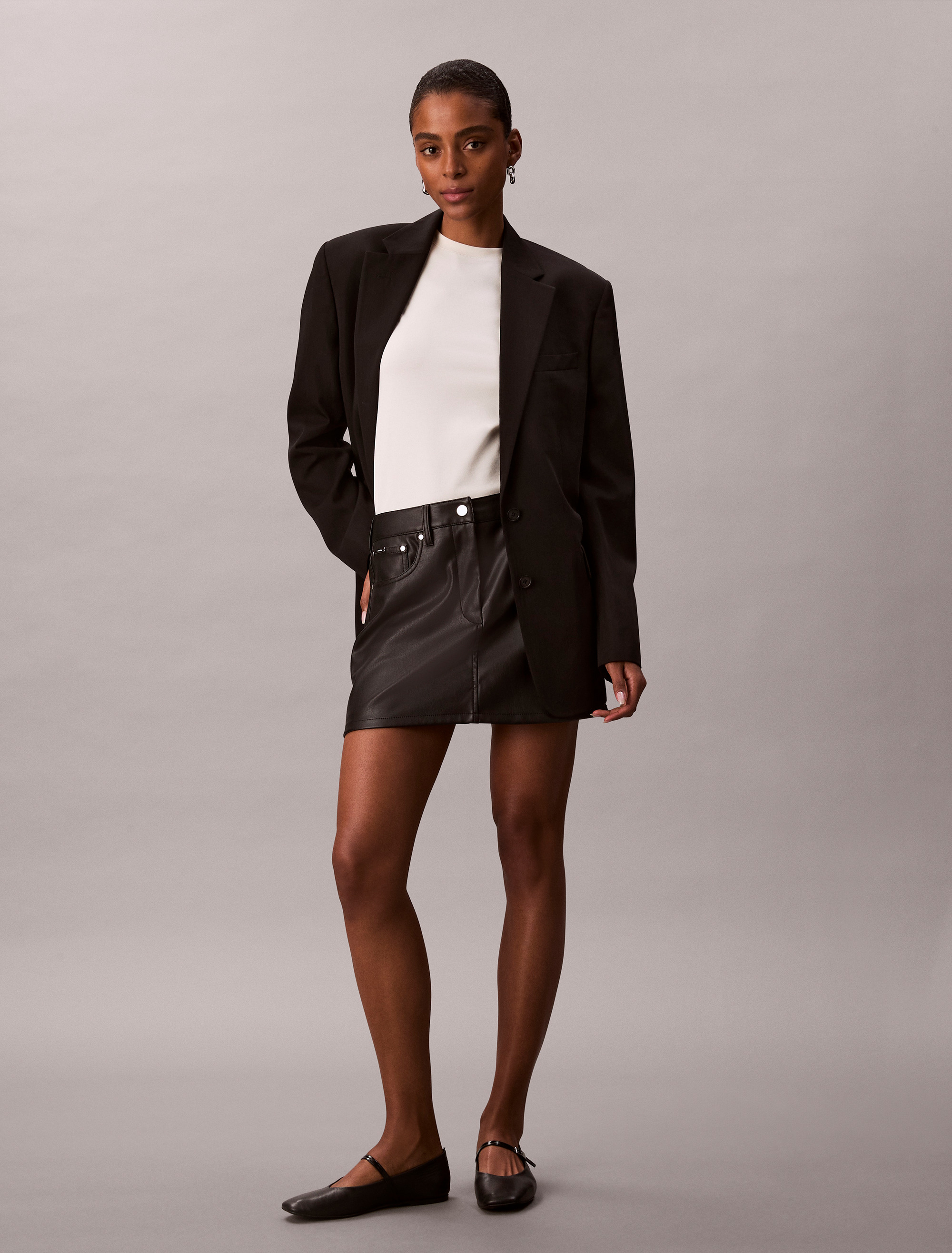 Faux Leather Mini Skirt