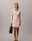 Casual Twill Long Sleeve Mini Shirtdress