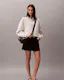 Smooth Cropped Relaxed Bomber Jacket