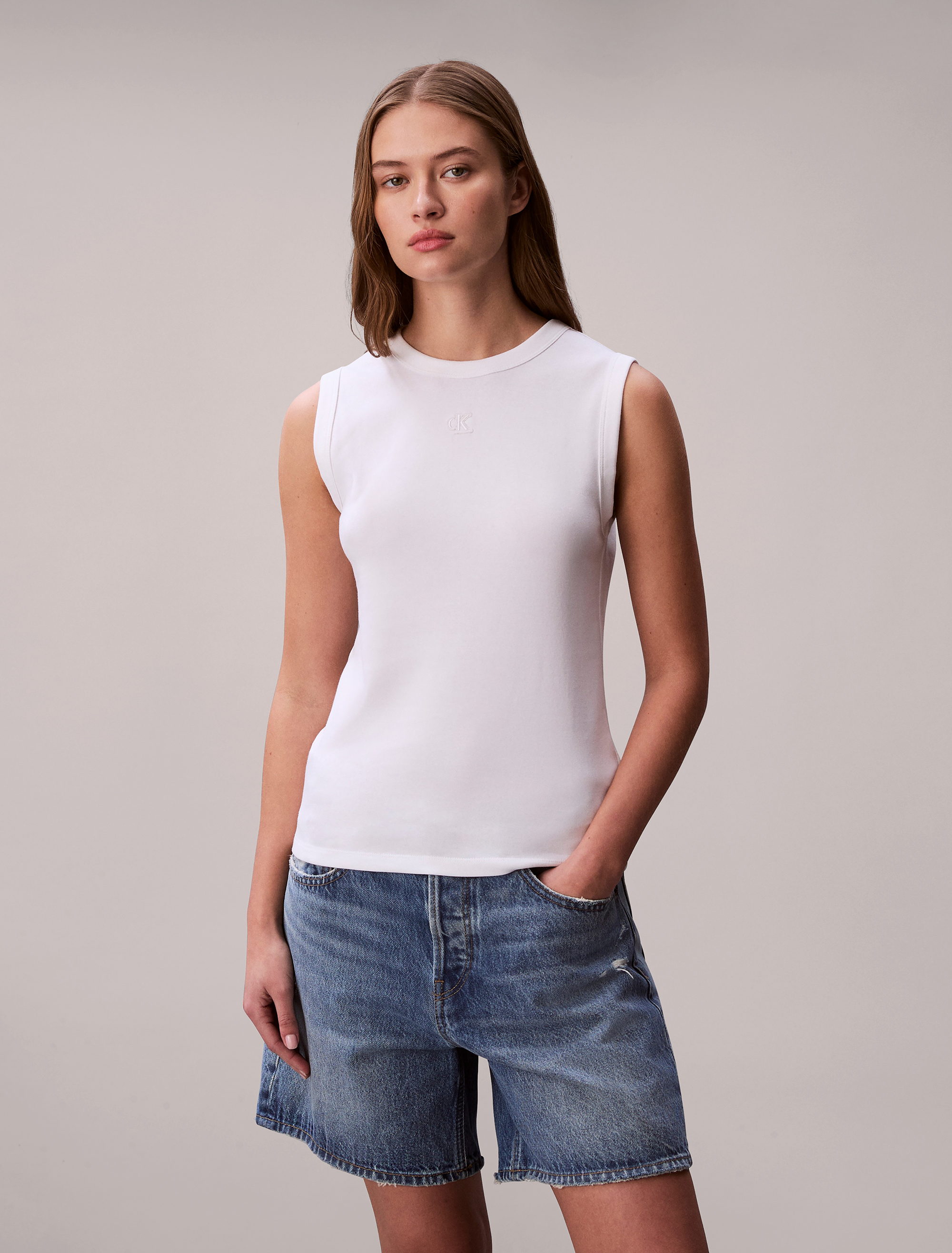 Cotton Contour Rib Tank Top