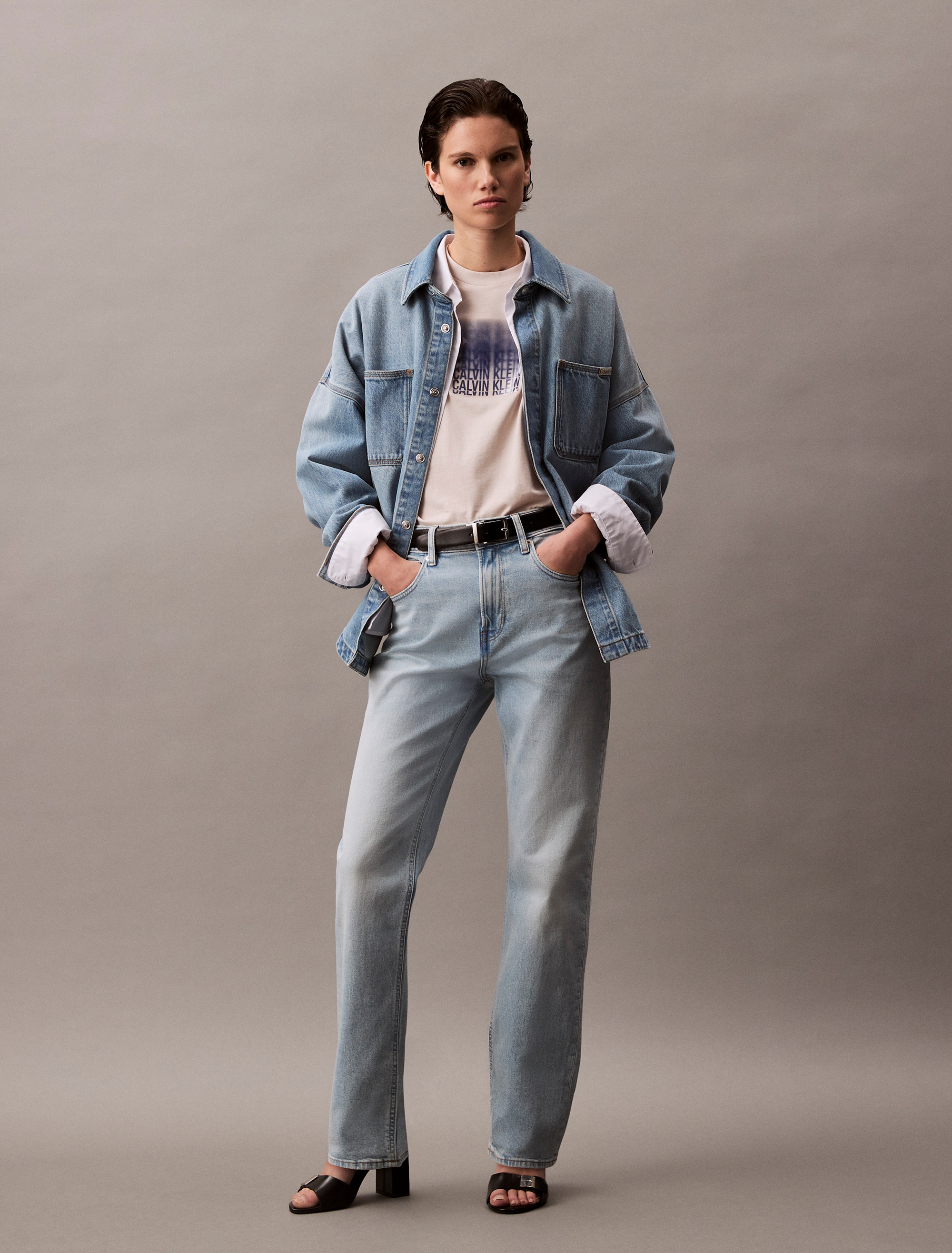 Allover Logo 90s Straight Jeans | Calvin Klein