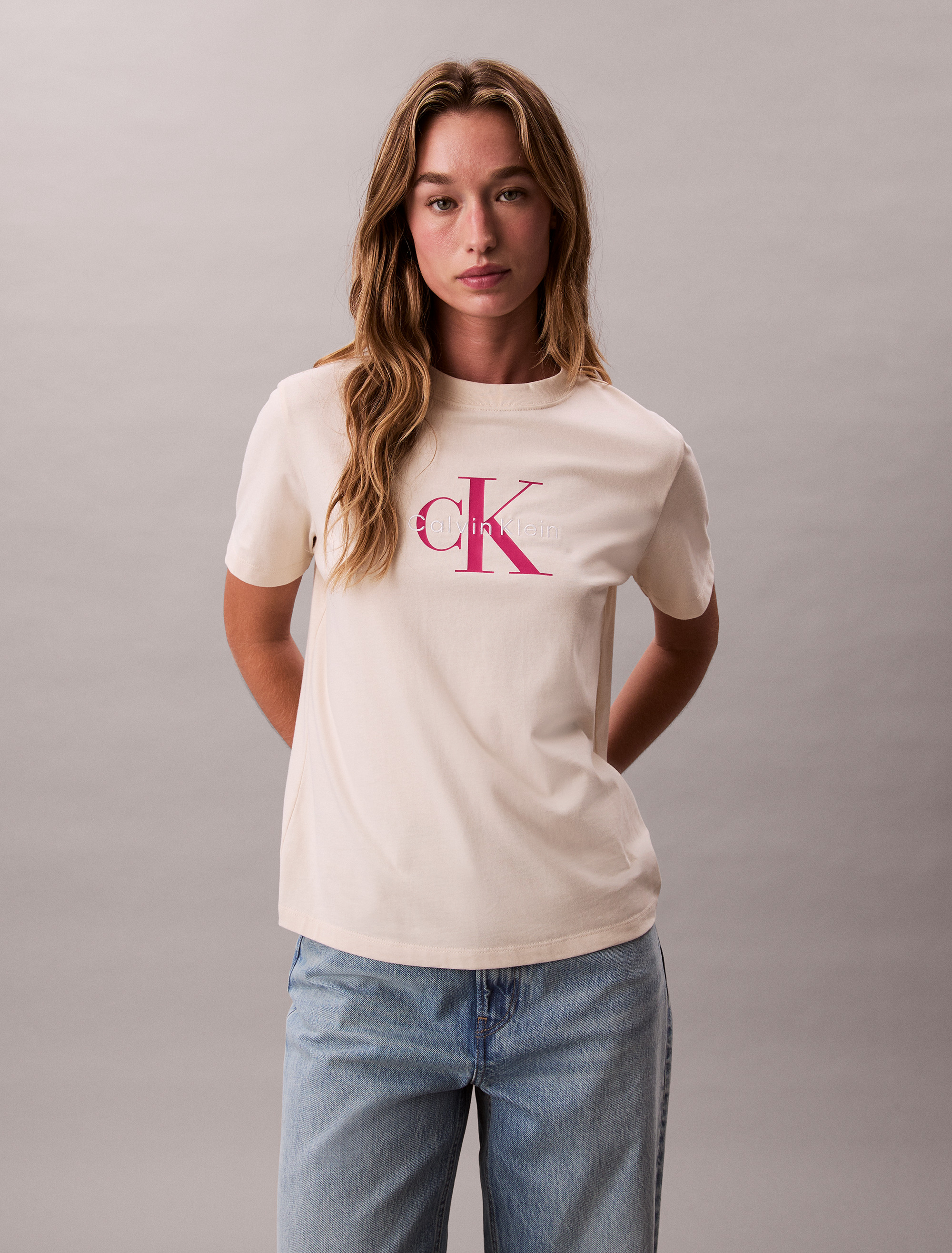 Embroidered Monogram Logo Tee