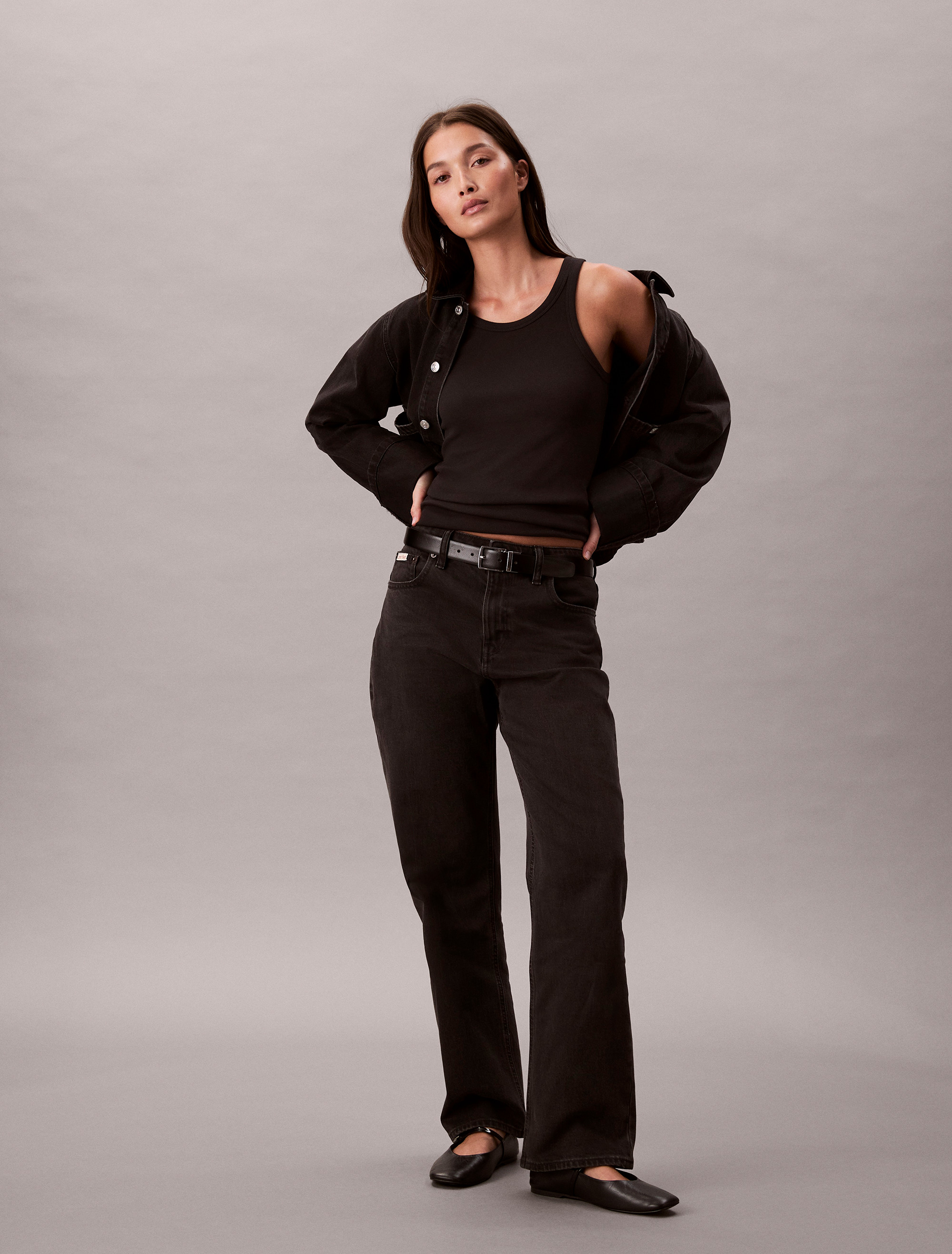 High Rise Straight Jeans