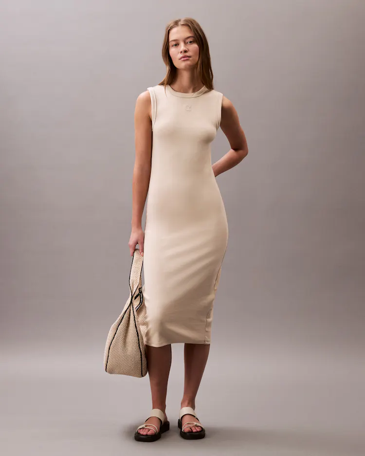 Twill Midi Slip Dress | Calvin Klein Twill Midi Slip Dress | Calvin Klein