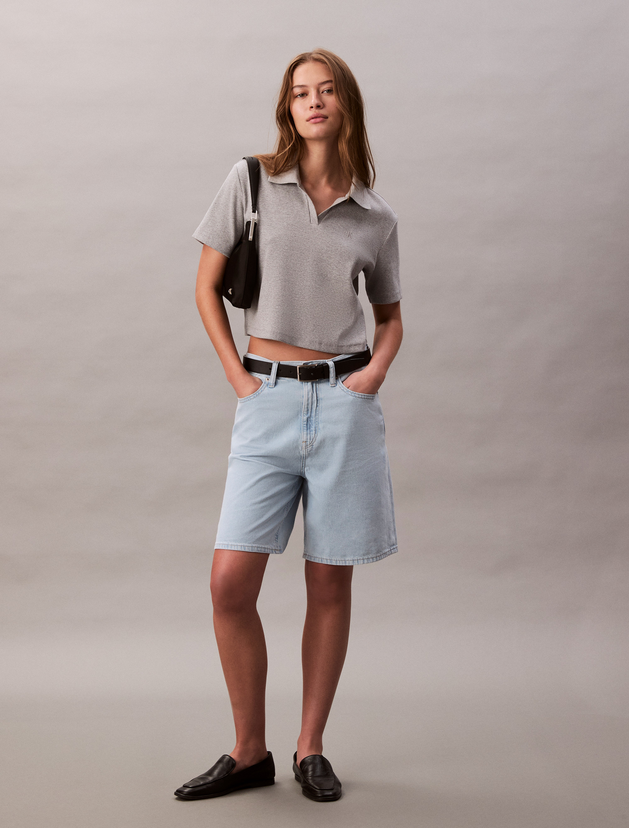 Relaxed Linen Blend Bermuda Shorts