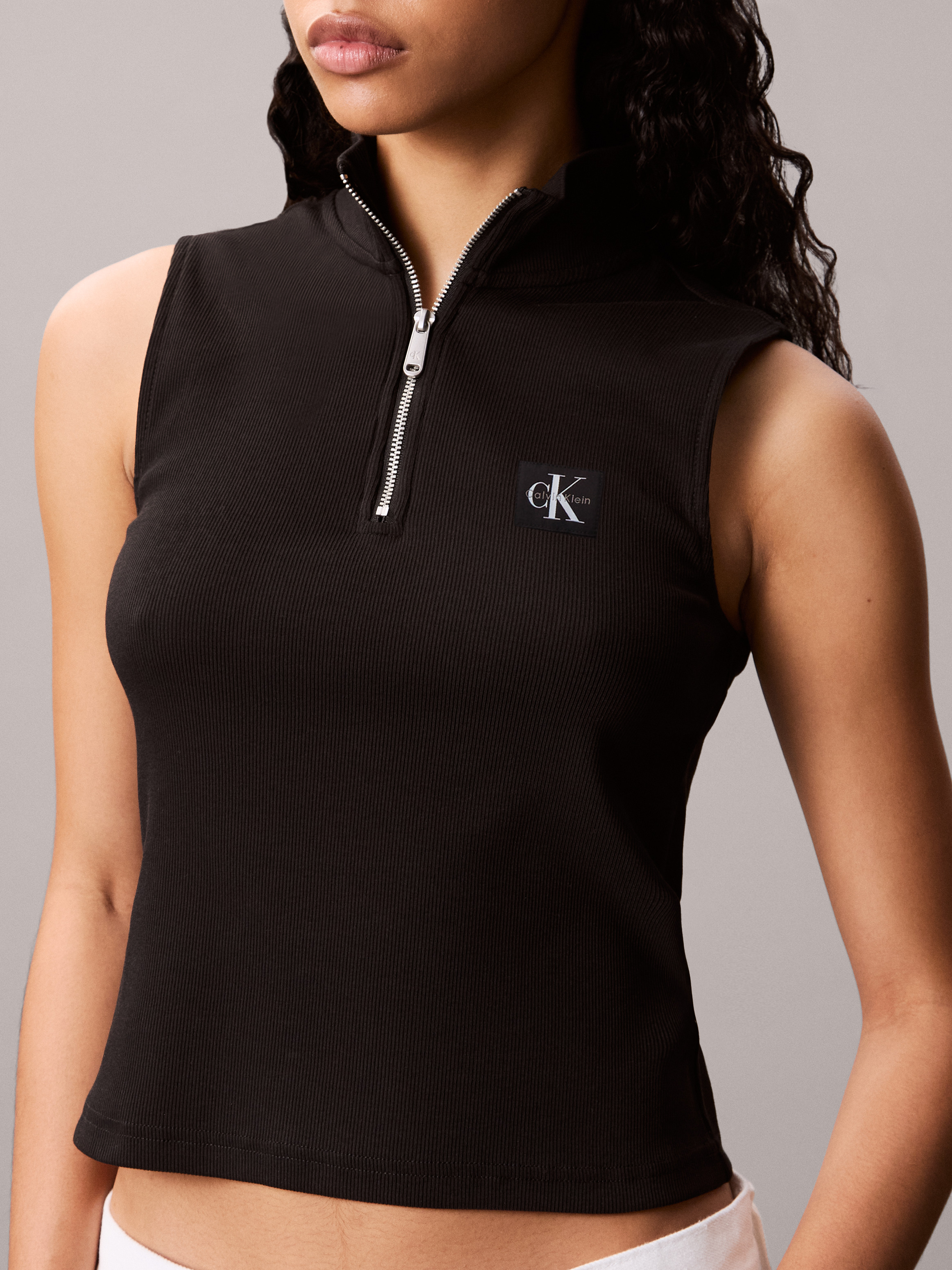 Sleeveless Quarter Zip Top | Calvin Klein
