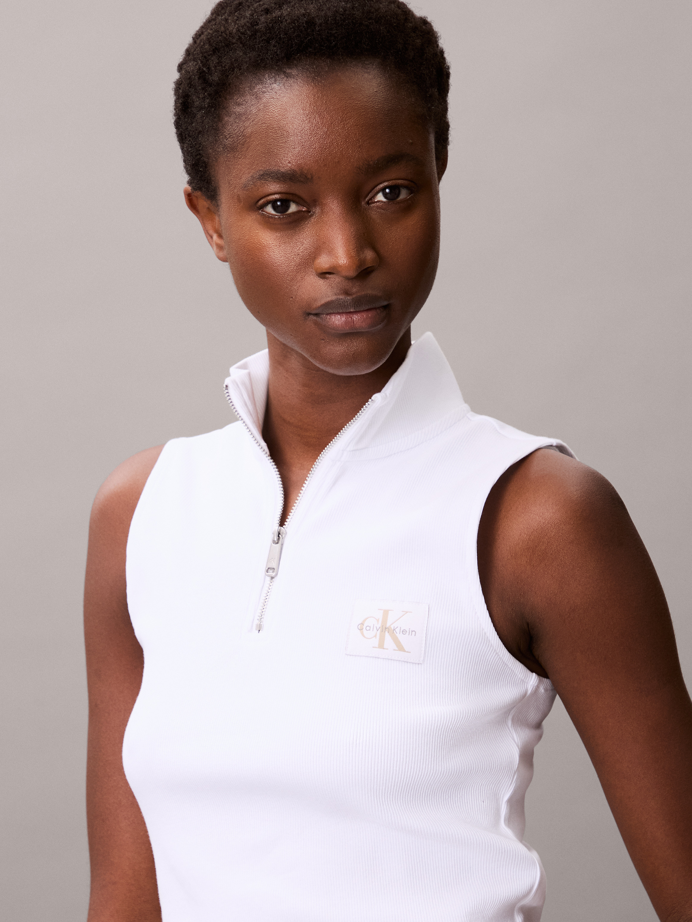 Sleeveless Quarter Zip Top | Calvin Klein