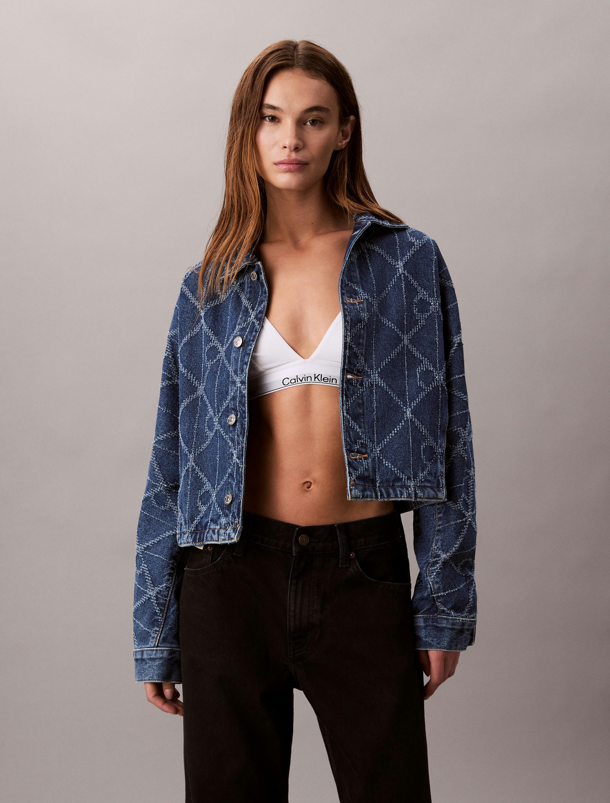 otrain calvin klein foundation denim jacket