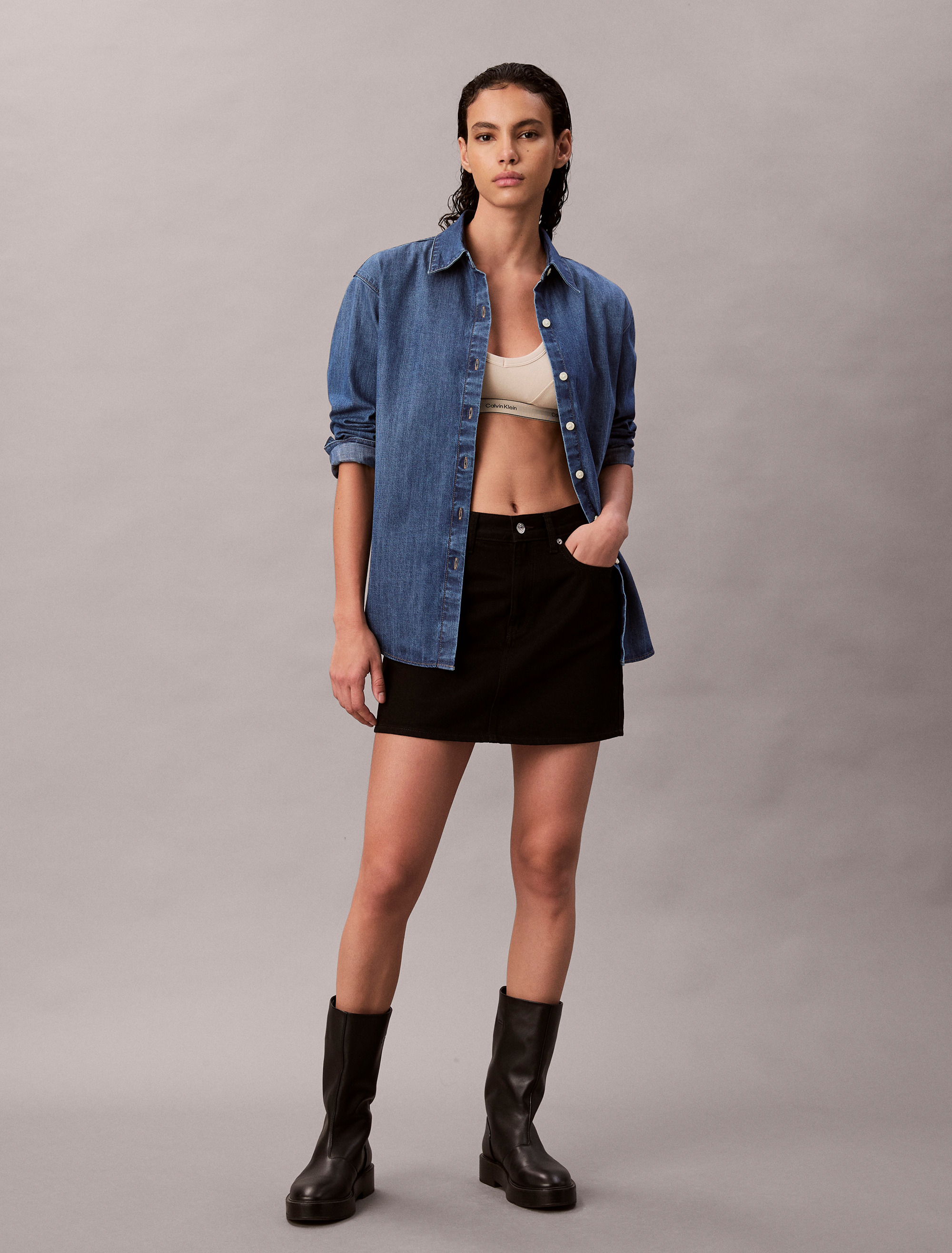 Oversized Denim Shirt