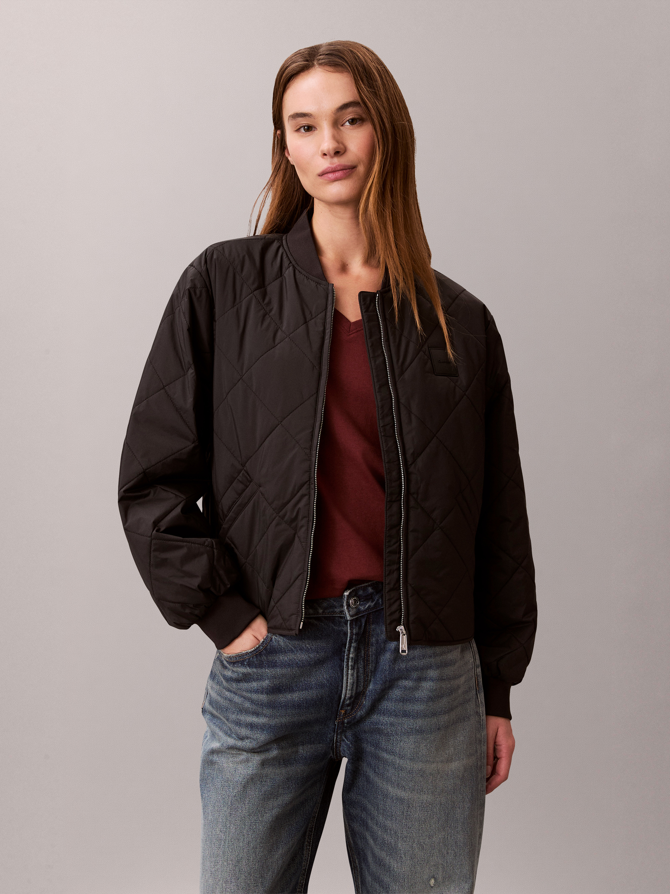 Quilted Bomber Jacket