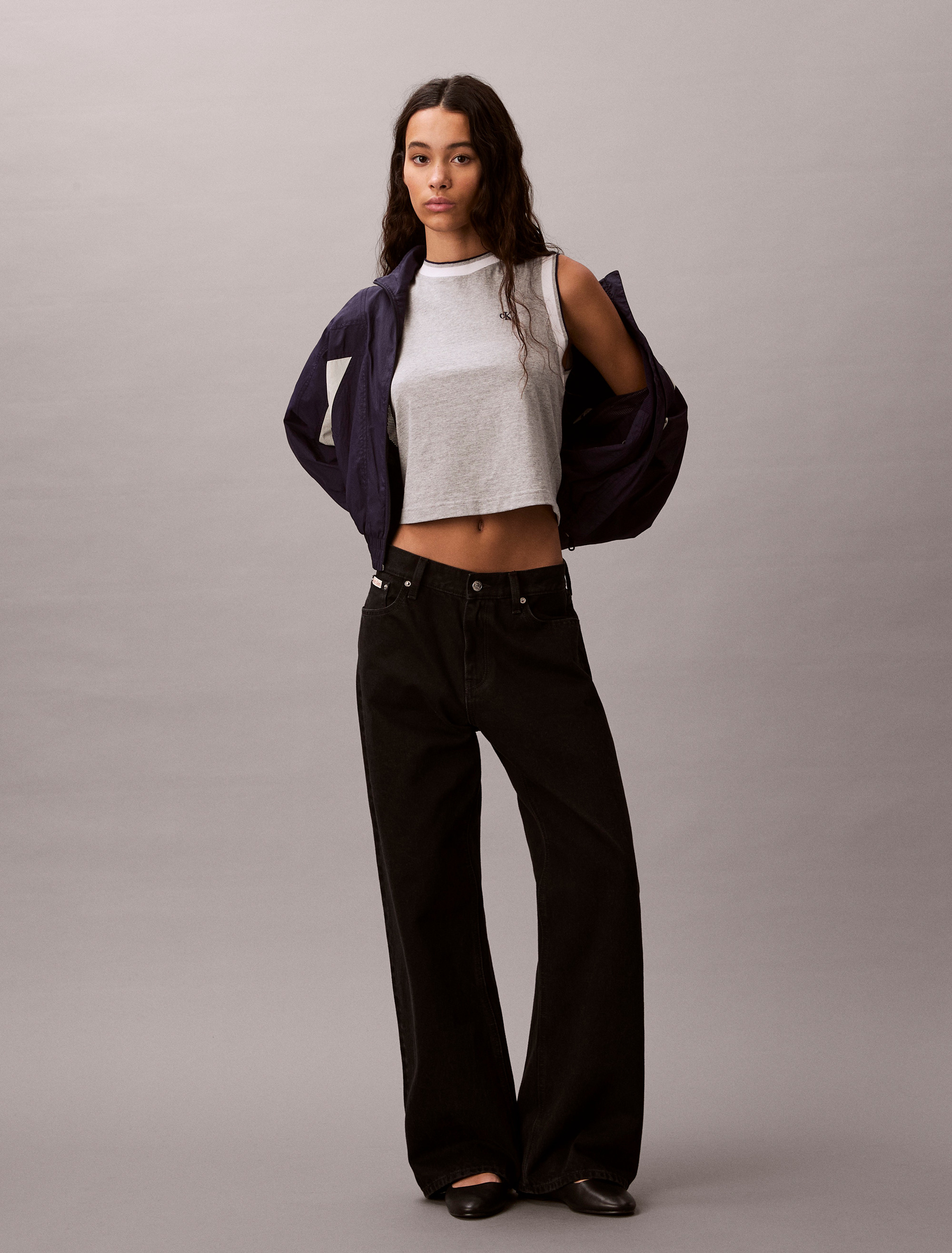 Monogram Cropped Muscle Tank Top