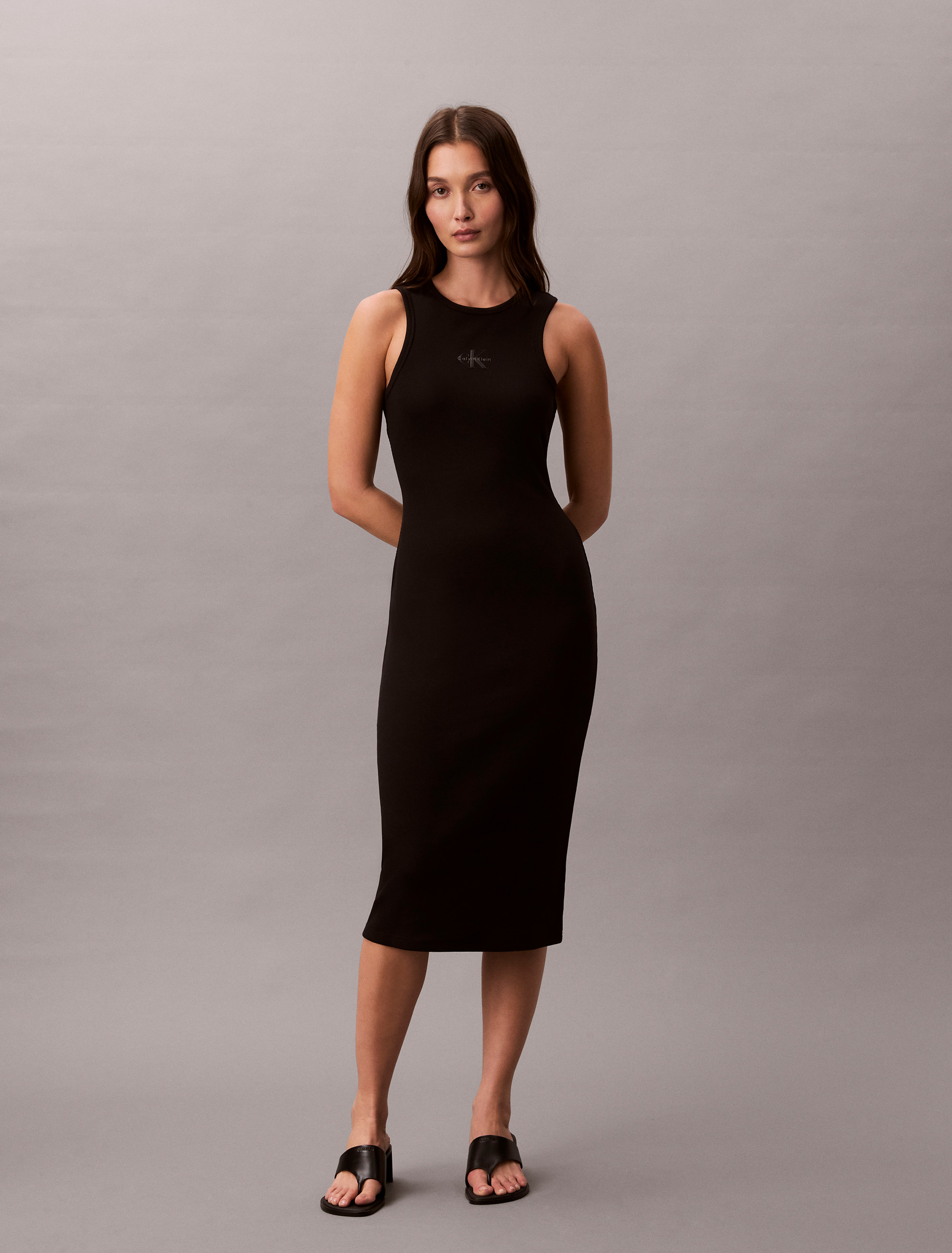 Monogram Rib Midi Tank Dress