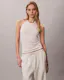 Linen Blend Halter Top